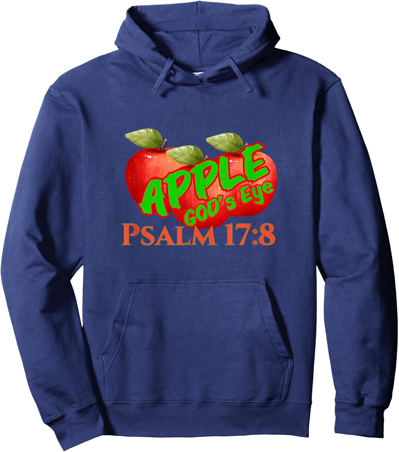 Apple of God's Eye Psalm 17:8 Hoodie - Hoodie | Navy
