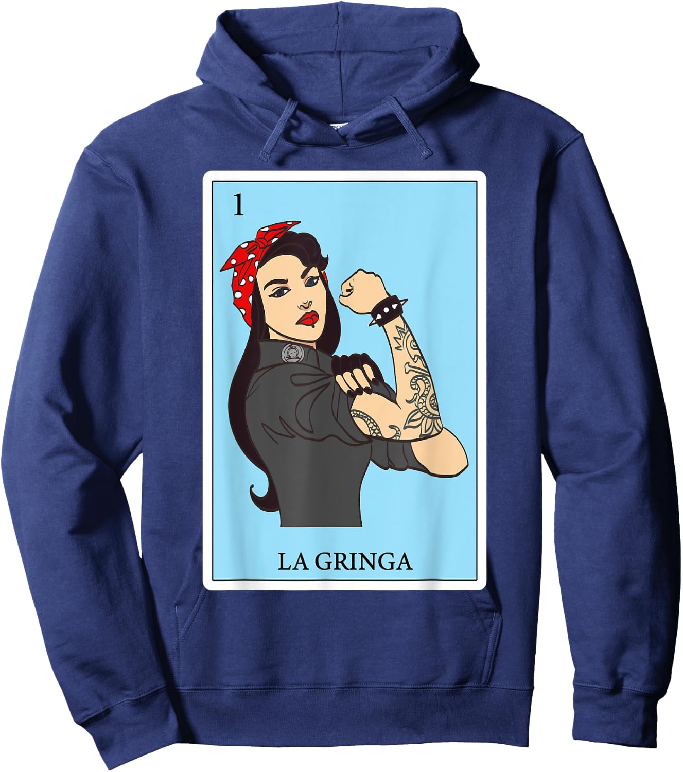 Spanish-Mexican Bingo Funny Gifts - La Gringa Hoodie - Hoodie | Navy