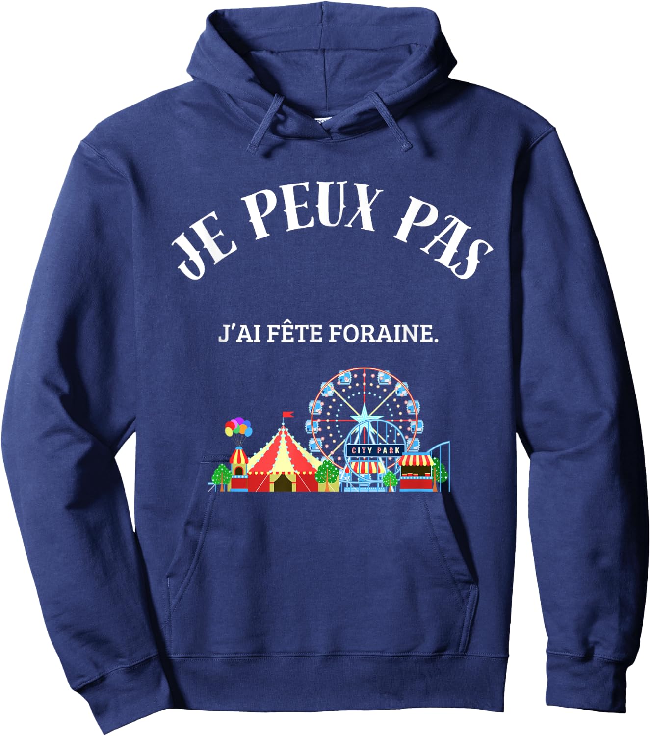 I can't, I have funfair. , Black, S Hoodie - Hoodie | Navy