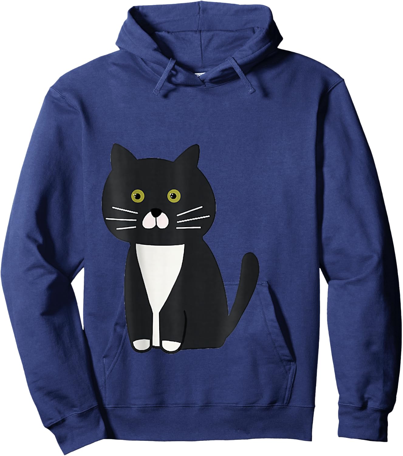 Cute Black and White Tuxedo Cat Hoodie - Hoodie | Navy