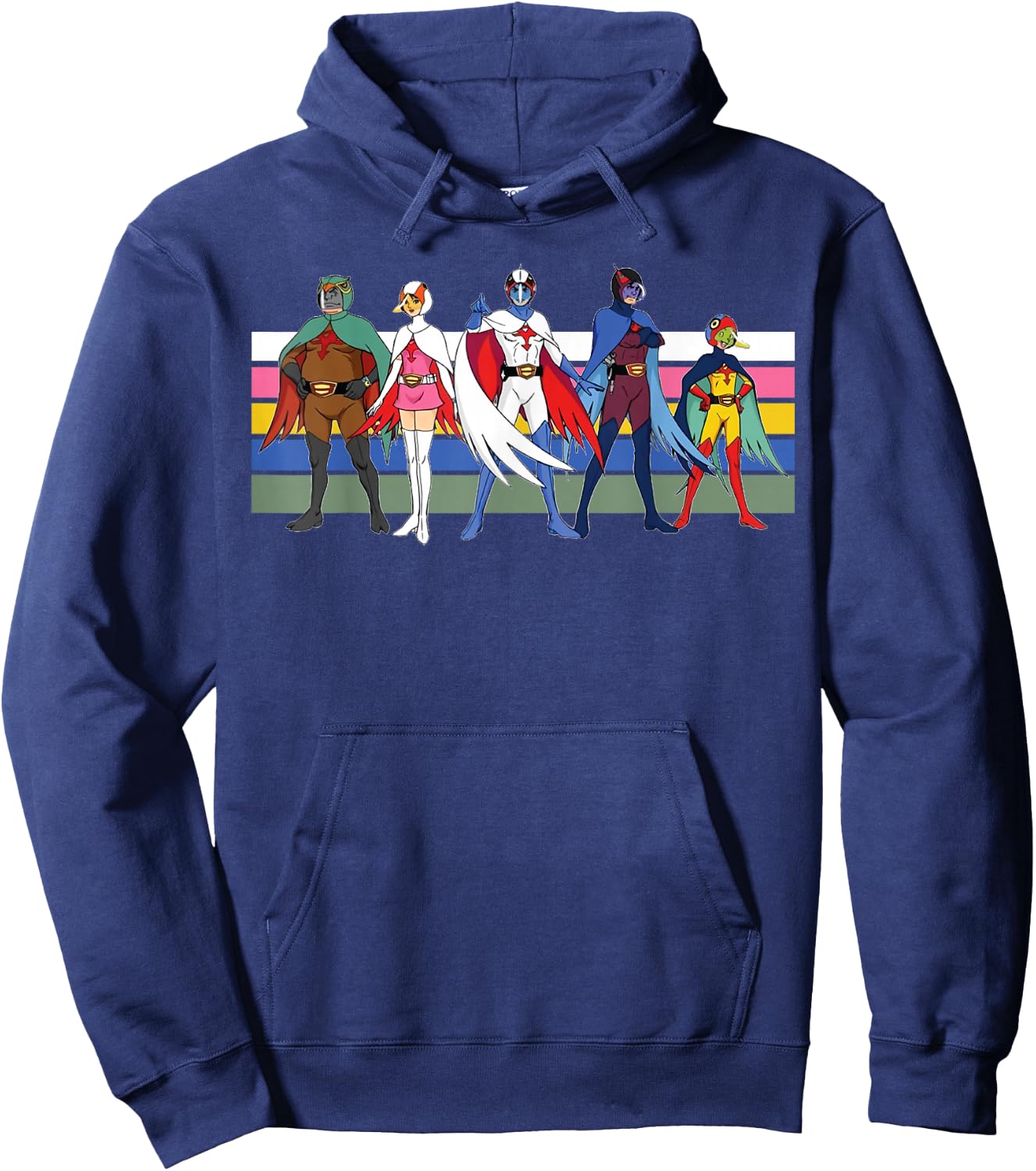 Battle of The Planets Retro Anime Graphic Hoodie - Hoodie | Navy
