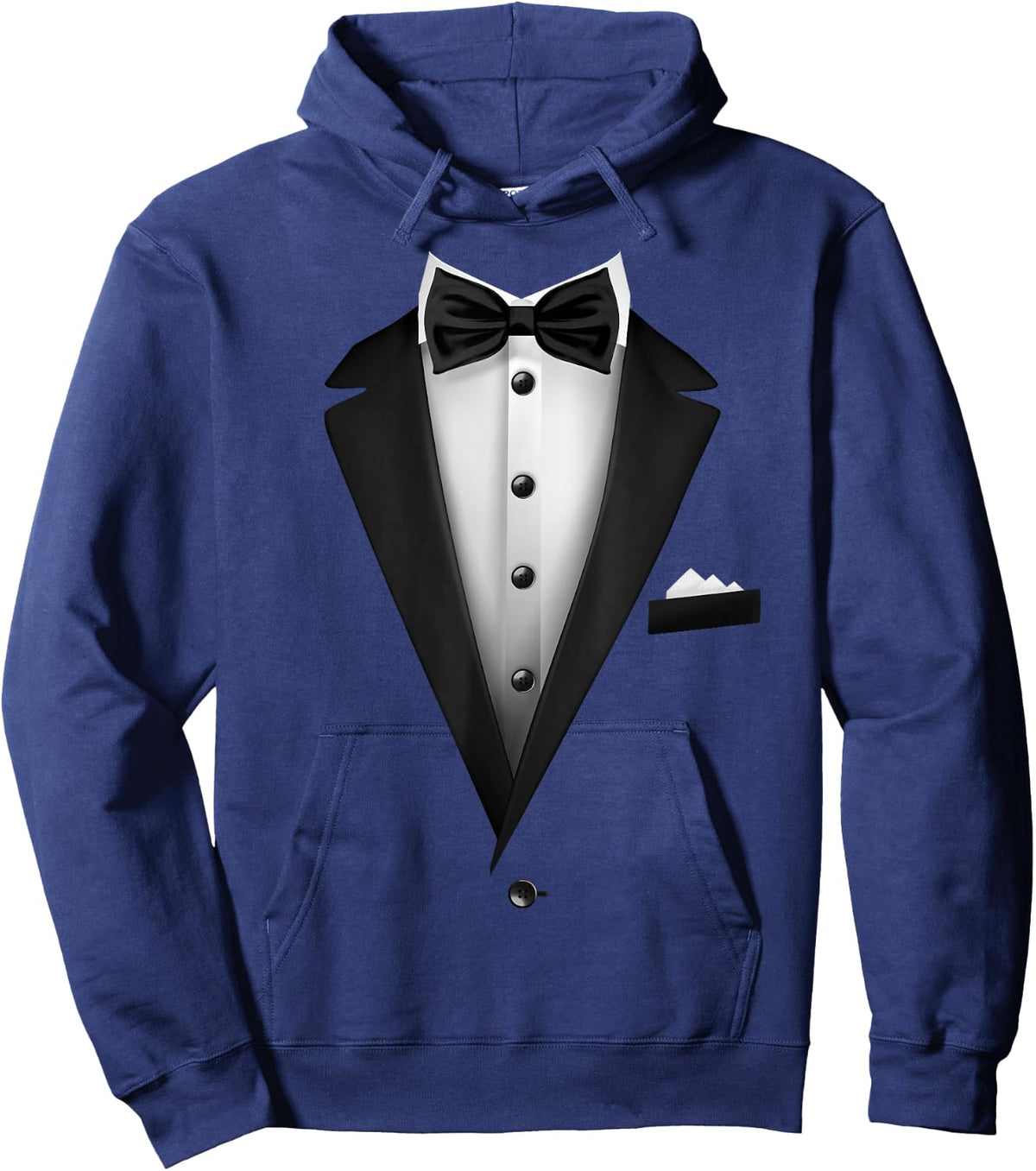 Tuxedo Bow Tie Wedding Special Occasion , black Hoodie - Hoodie | Navy