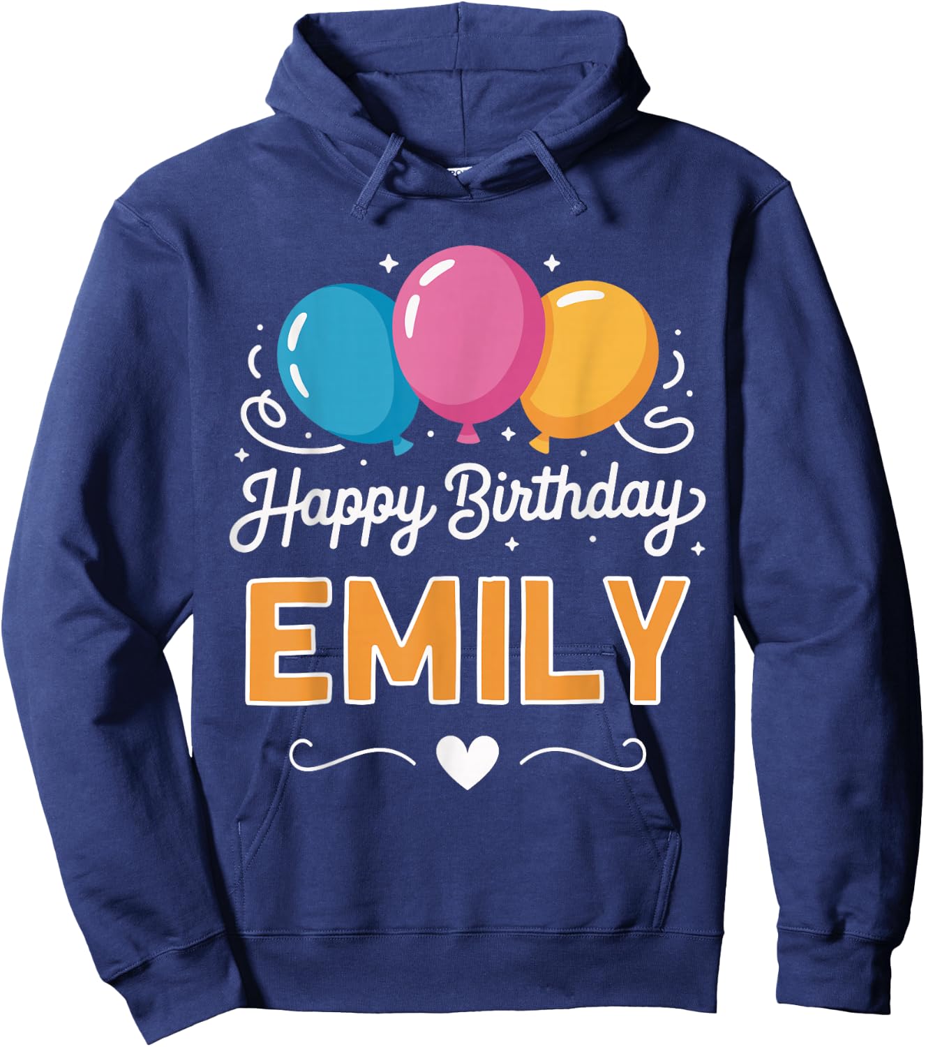 Happy Birthday Emily Hoodie - Hoodie | Navy