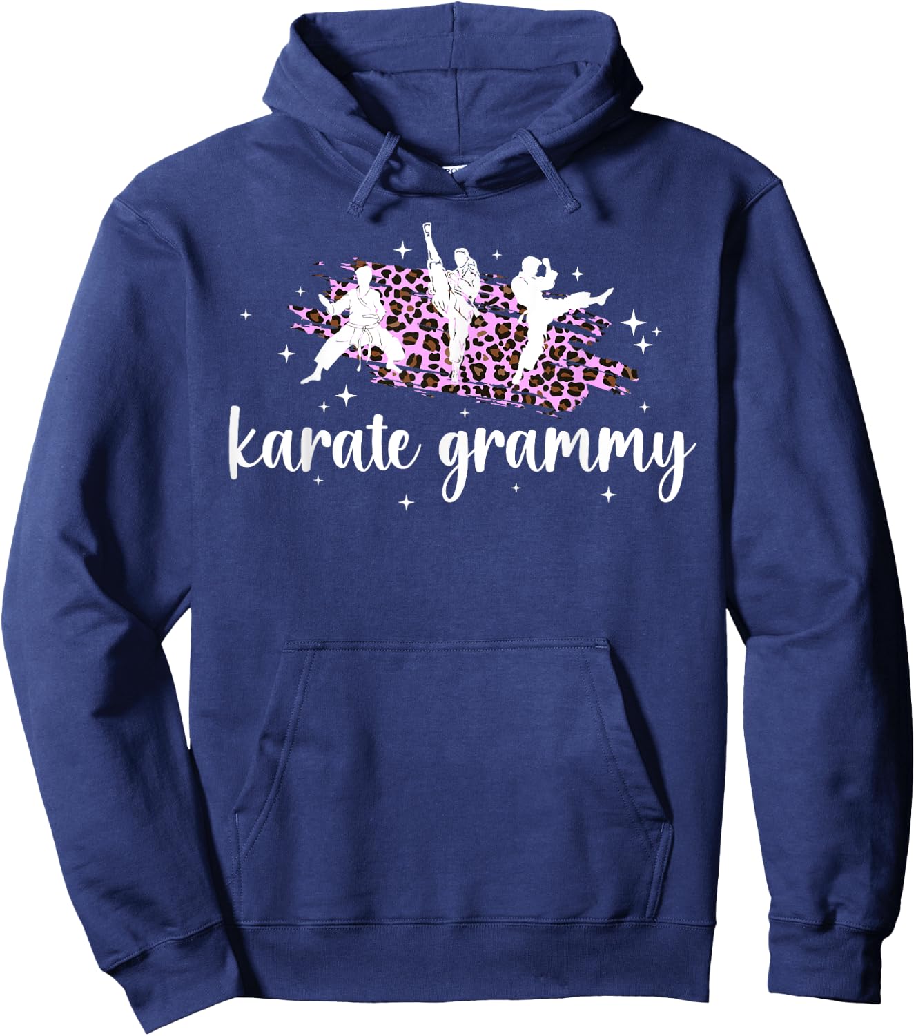 Karate Grammy Leopard Karate Grammy Grandma Hoodie - Hoodie | Navy