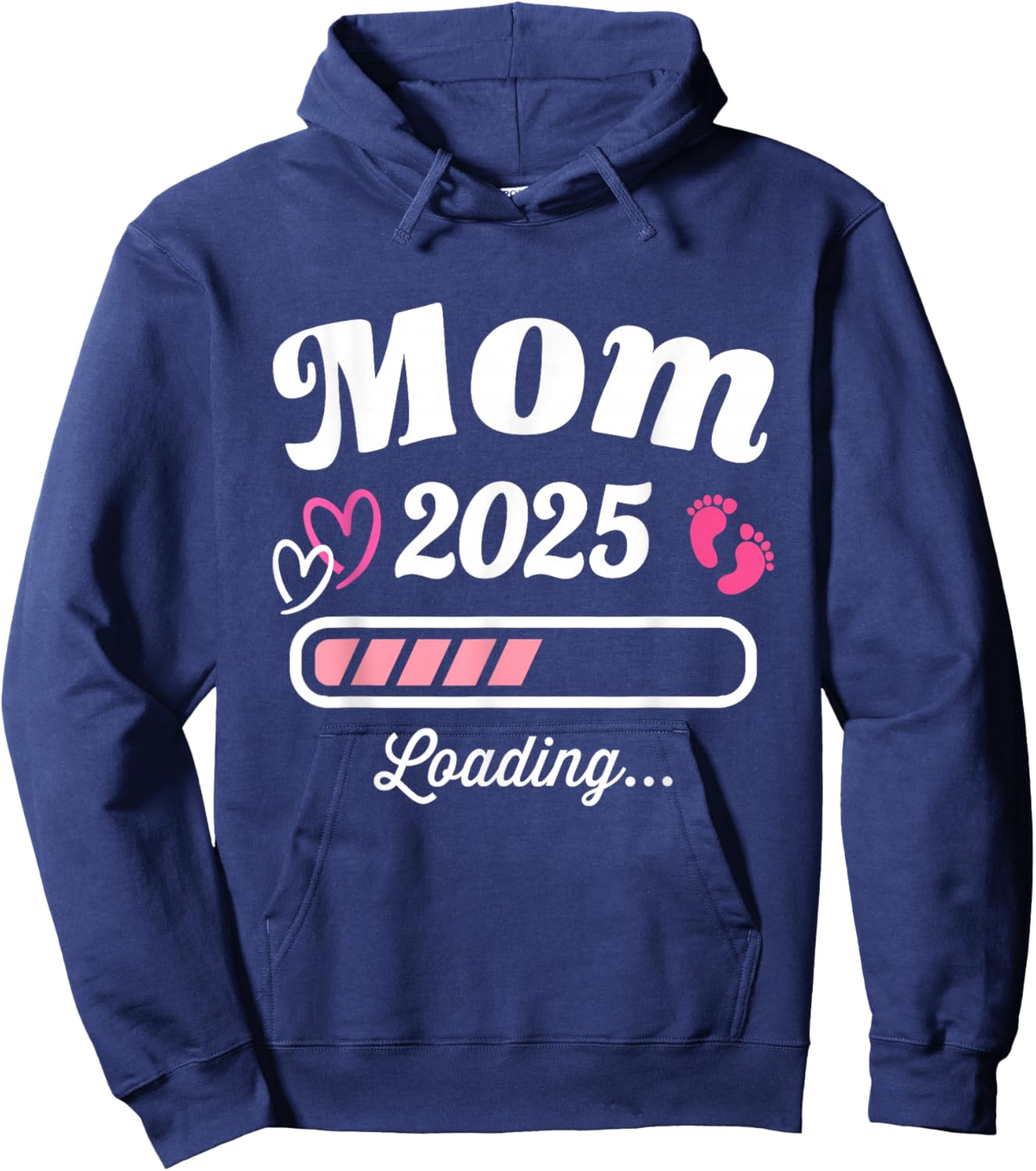 Mom loading 2025 for pregnancy announcement Hoodie - Hoodie | Navy