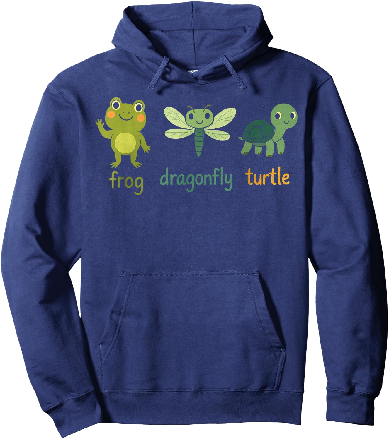 Frog Dragonfly Turtle Subtle Political Humor Hoodie - Hoodie | Navy