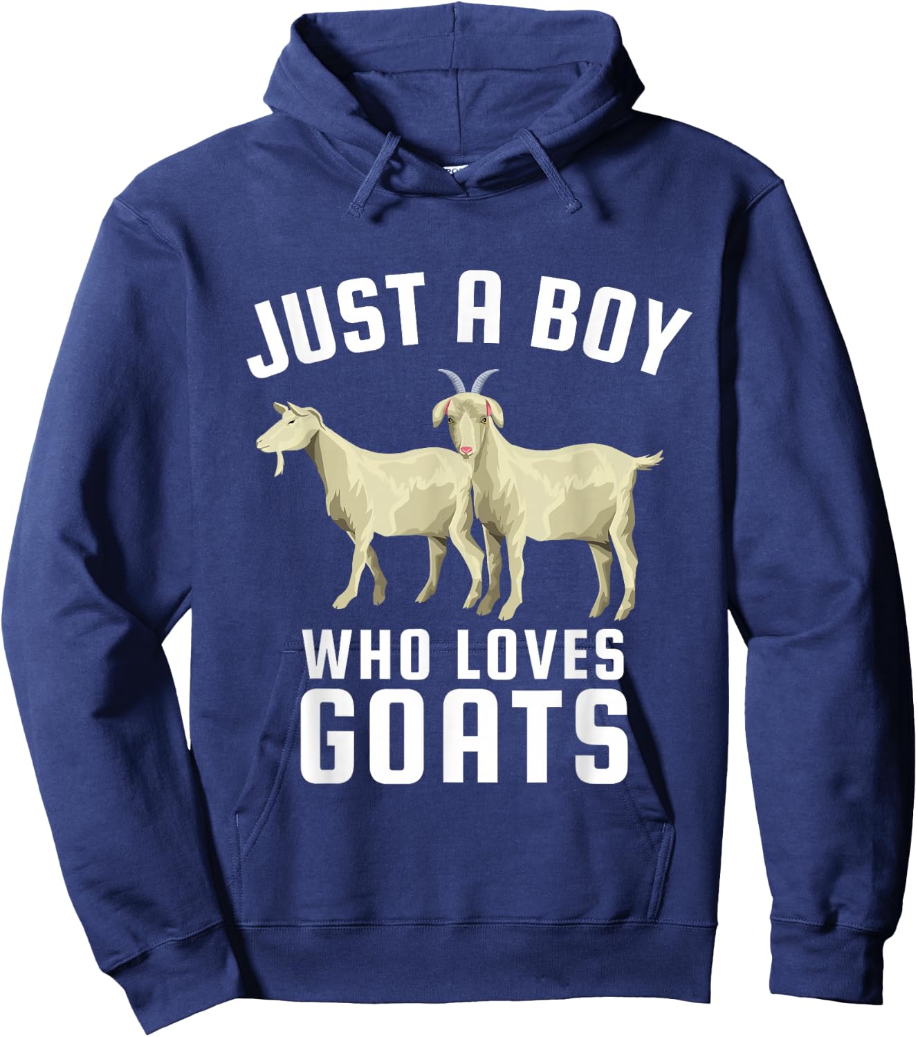 Just a Boy Who Loves Goats Hoodie - Hoodie | Navy