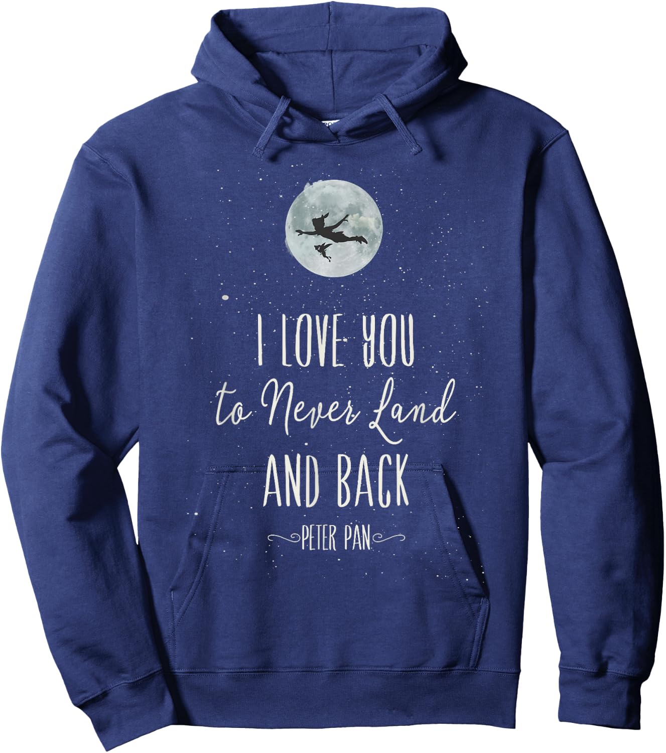 Disney Peter Pan Love To Never Land And Back Hoodie - Hoodie | Navy