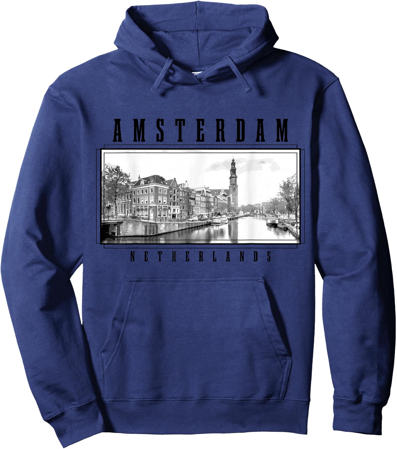 Amsterdam Netherlands Photo Vintage Amsterdam Hoodie - Hoodie | Navy