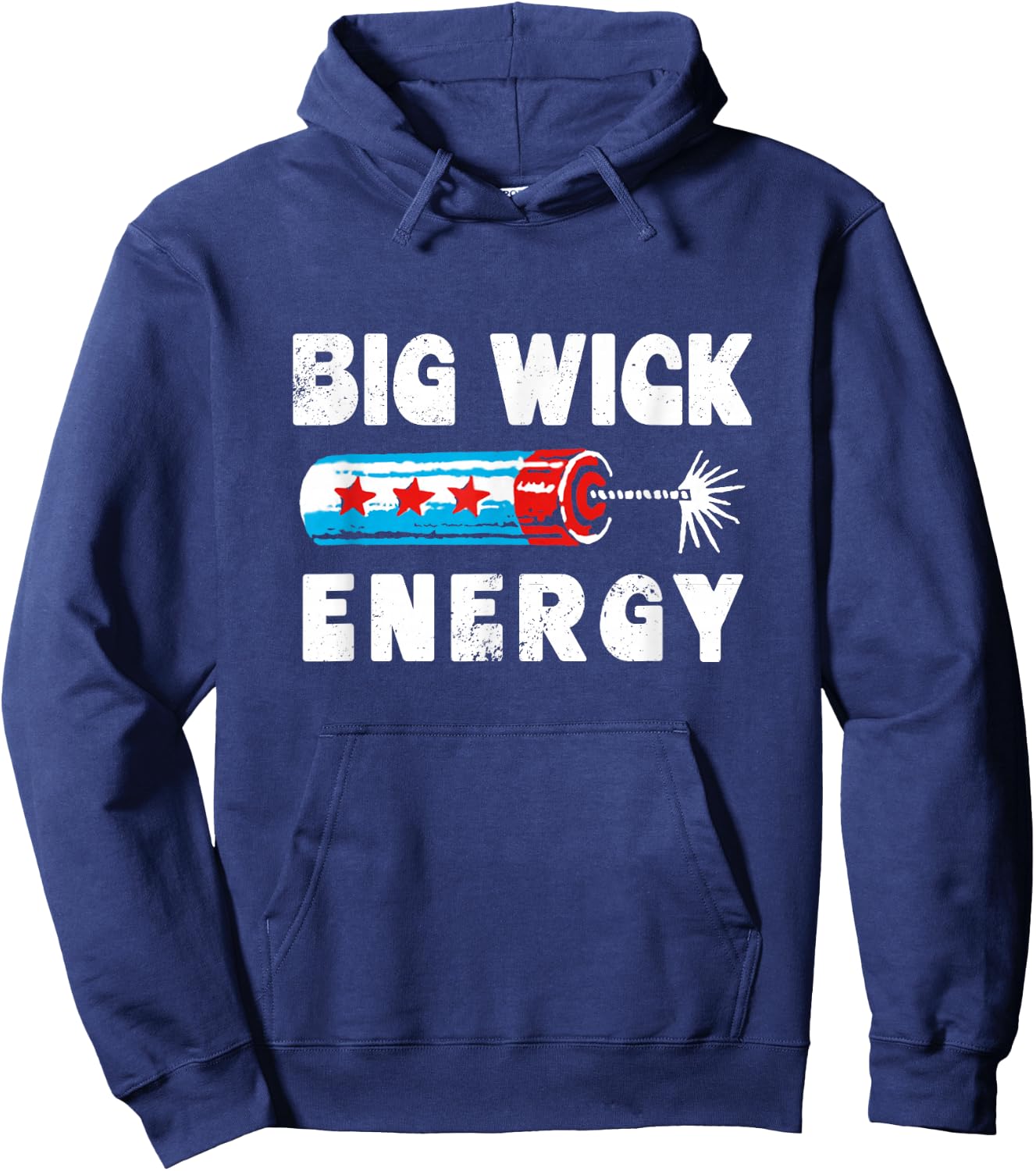 Happy July 4th! Big Wick Energy , Women Hoodie - Hoodie | Navy