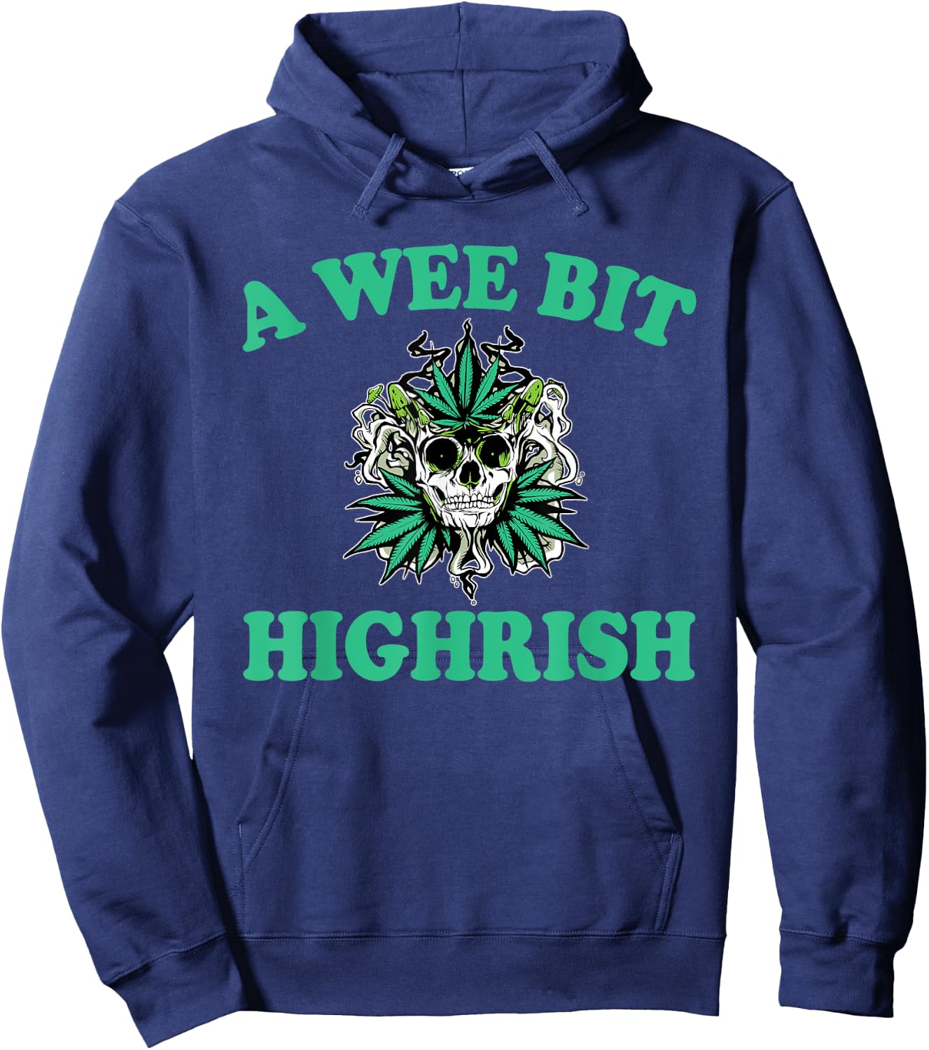Funny Pun A Wee Bit HiRish Hoodie - Hoodie | Navy