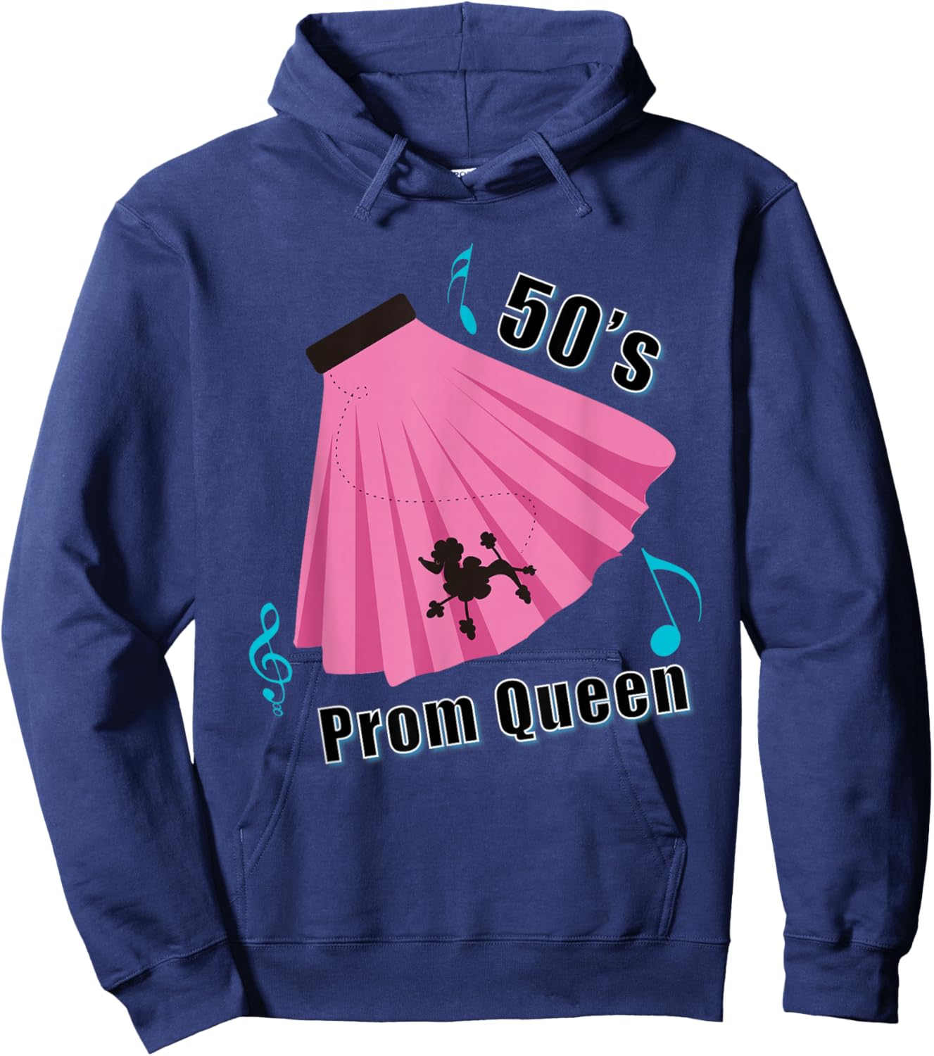50's Prom Queen Sock Hop Shirt Poodle Skirt Hoodie - Hoodie | Navy