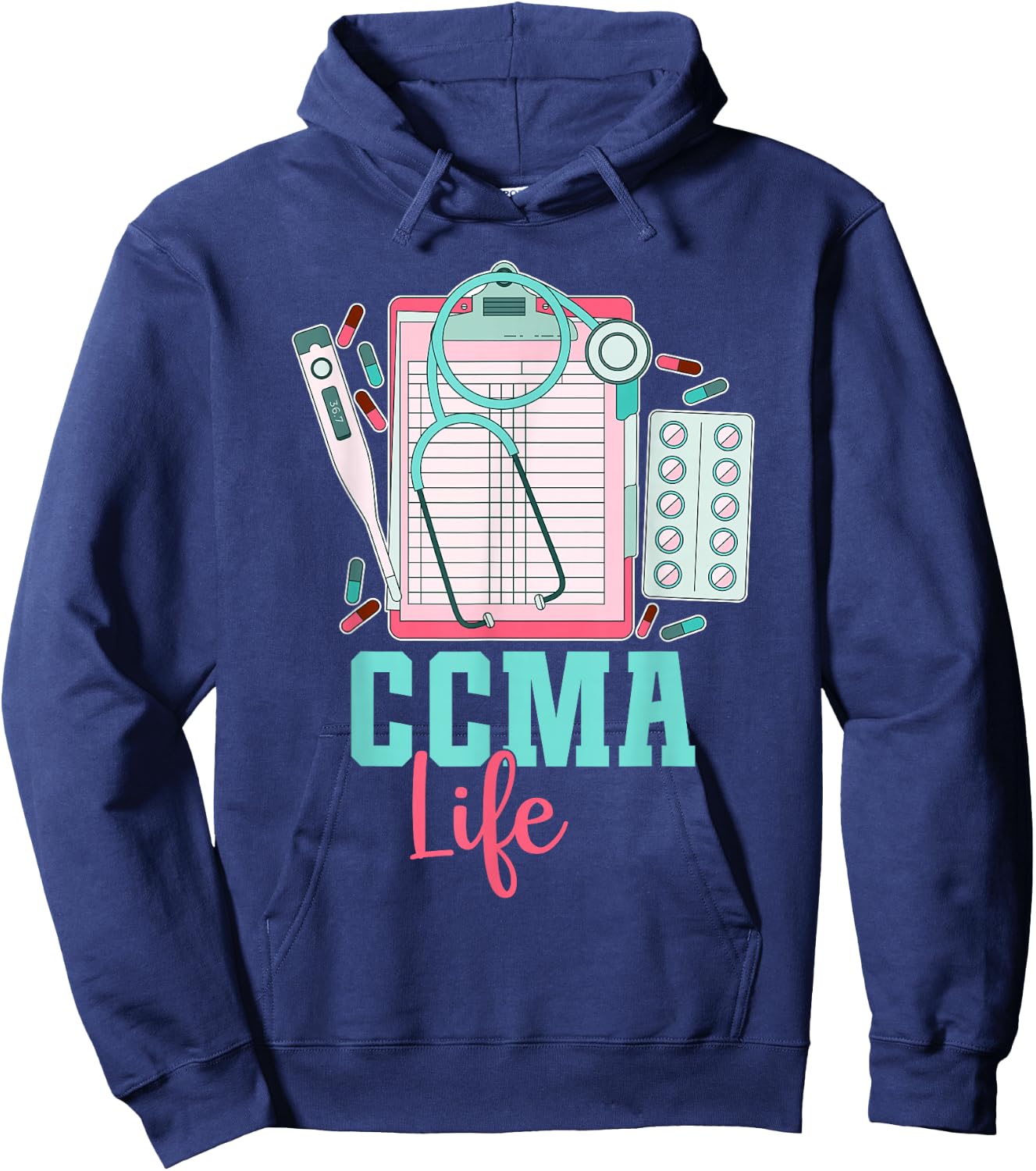 Certified Clinical Medical Assistant CCMA Hoodie - Hoodie | Navy