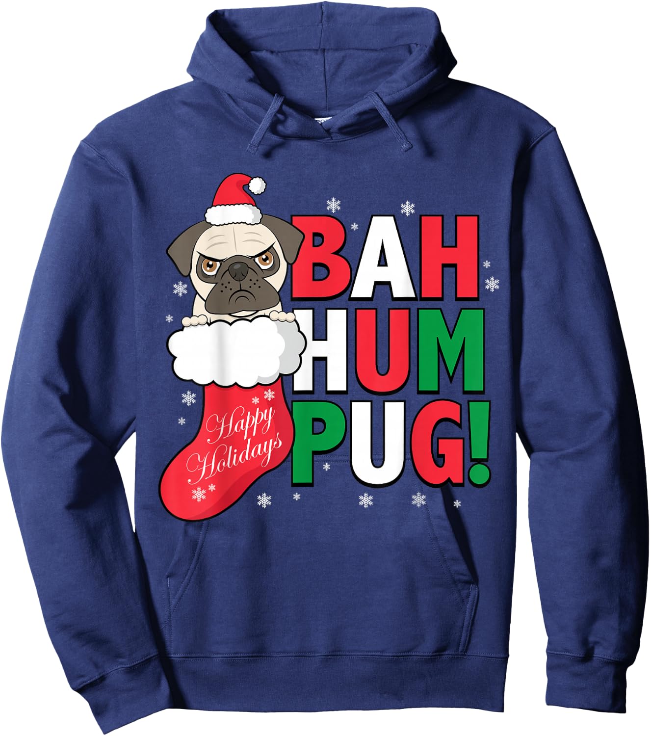 Bah Humpug Holiday Hoodie - Hoodie | Navy