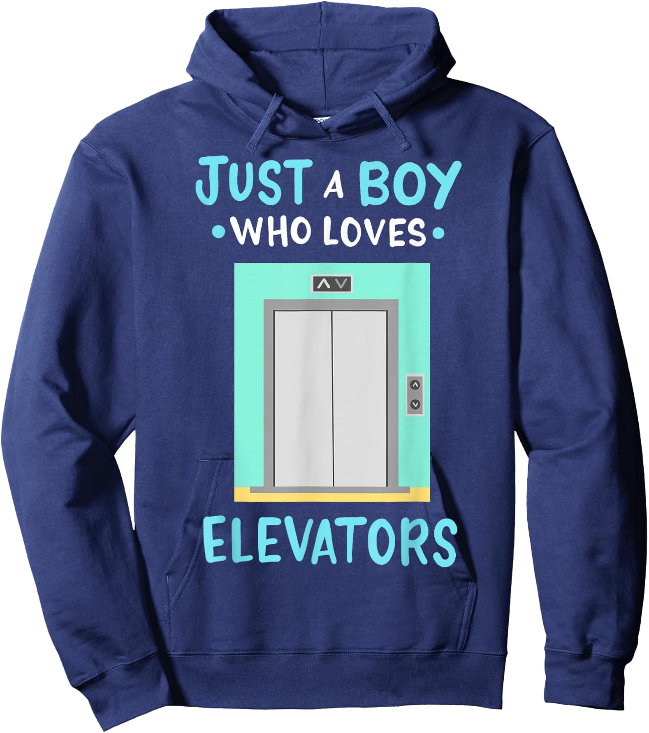 Elevator Just a Boy Who Loves Elevators Hoodie - Hoodie | Navy