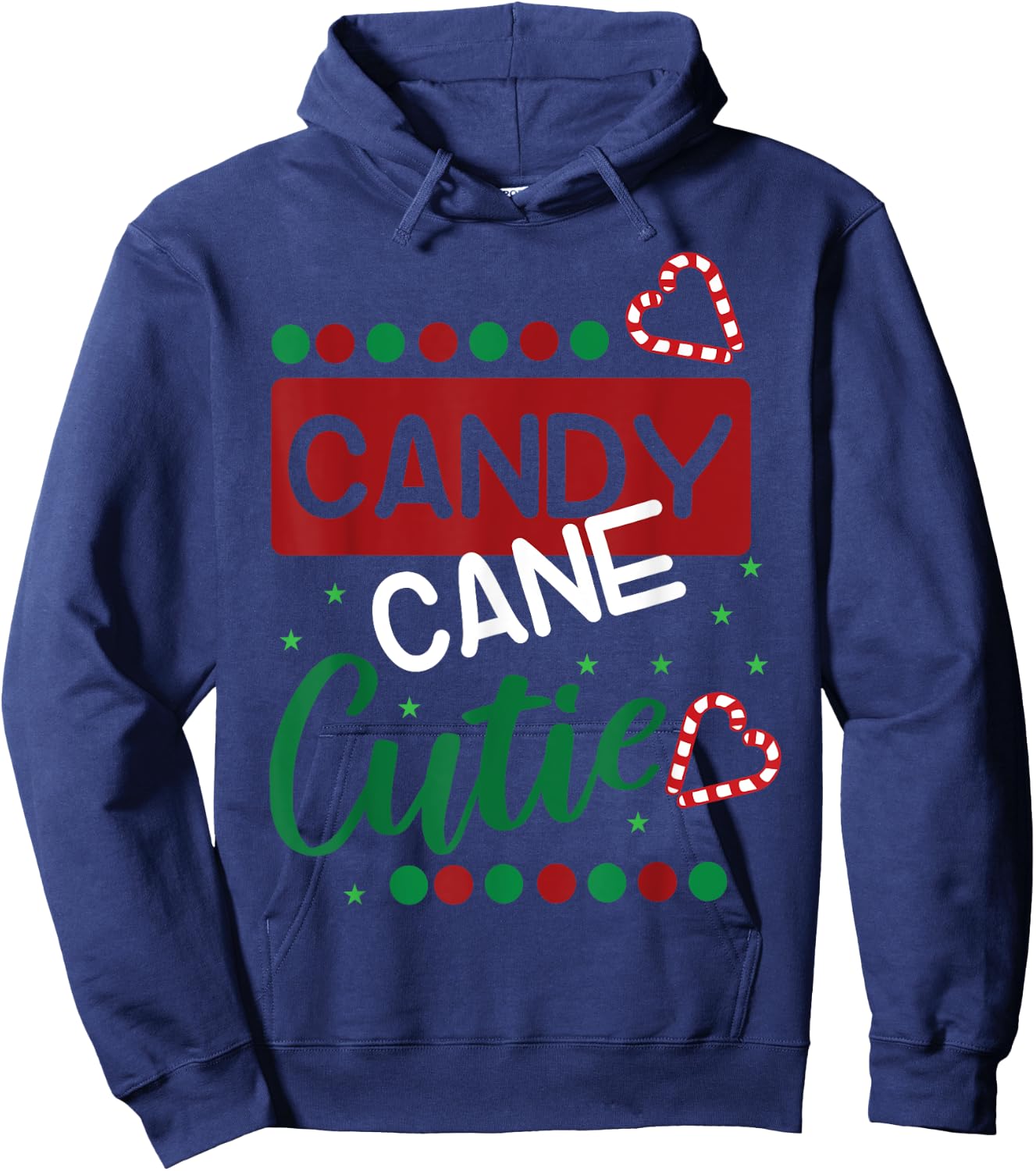 Candy Cane Cutie Funny Christmas Xmas Shirt Hoodie - Hoodie | Navy
