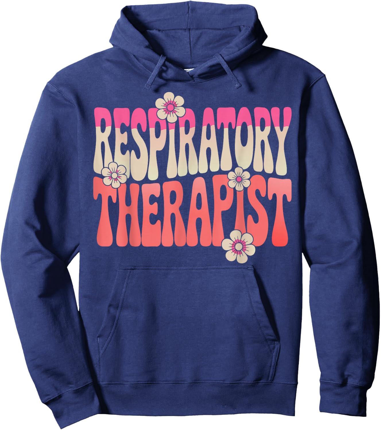 Retro Respiratory Therapy Lung Health Therapist Hoodie - Hoodie | Navy