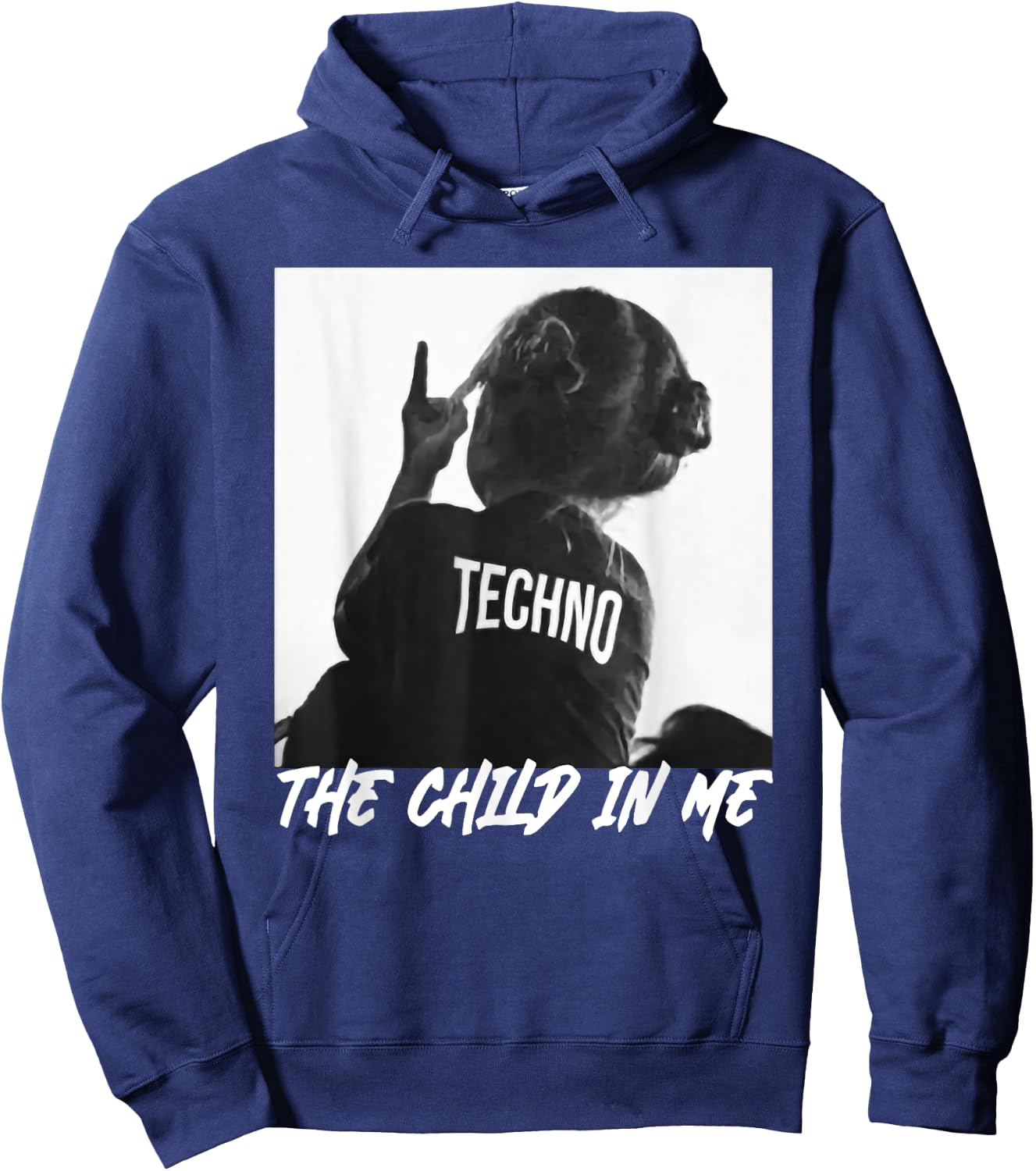 Techno the Child in Me , black Hoodie - Hoodie | Navy