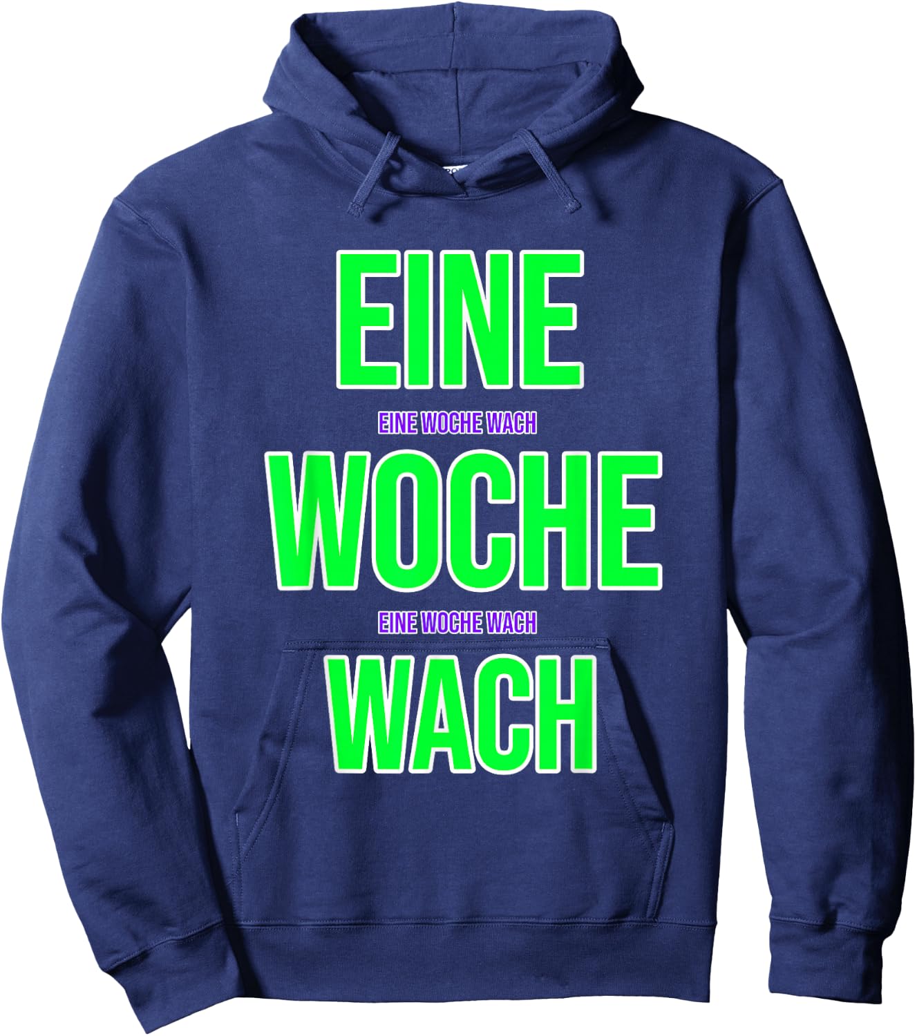 A Woche wach - Party Mallorca Malle , black Hoodie - Hoodie | Navy
