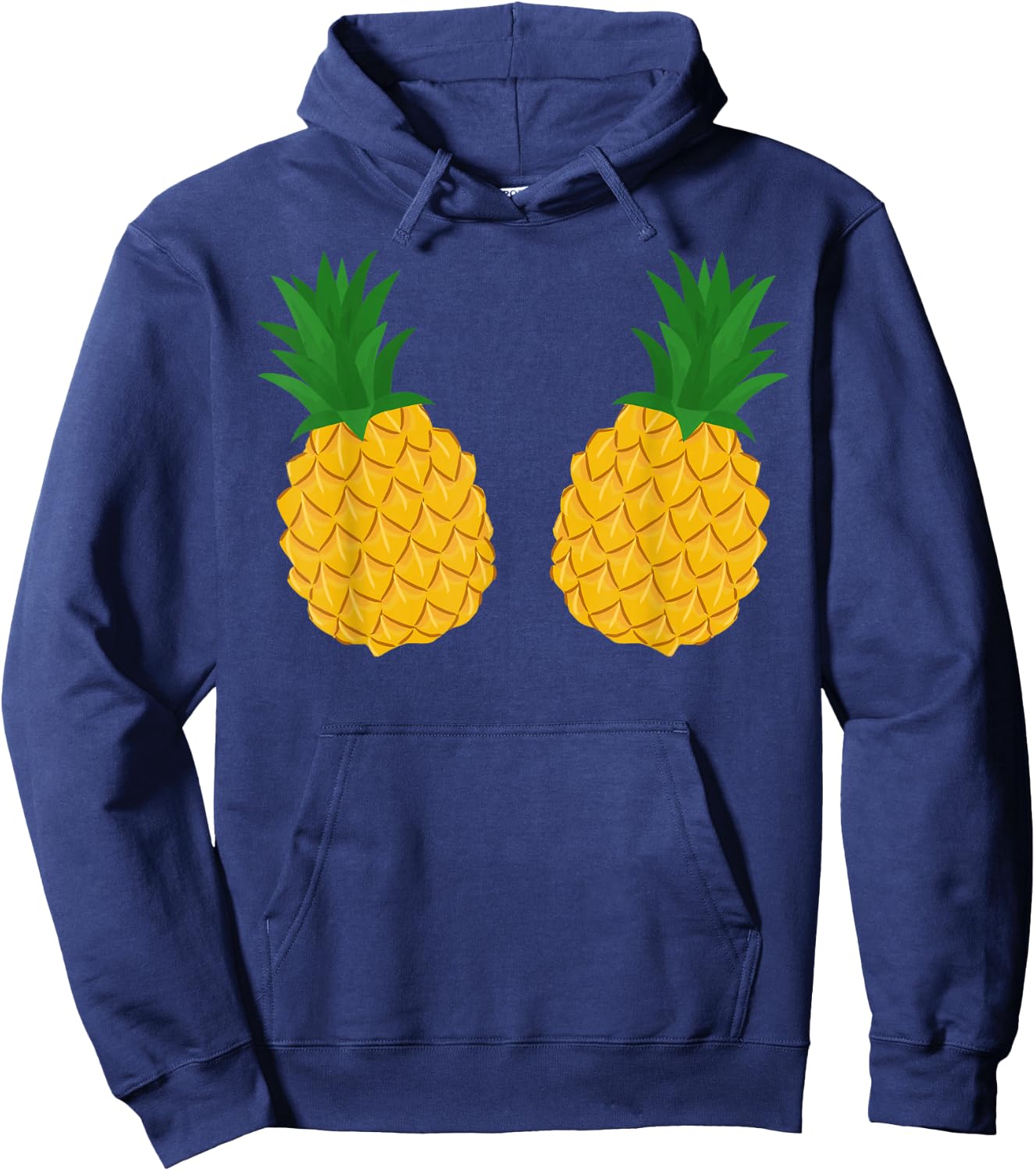 Pineapple Bra Funny Hawaiian Bikini , black, S Hoodie - Hoodie | Navy