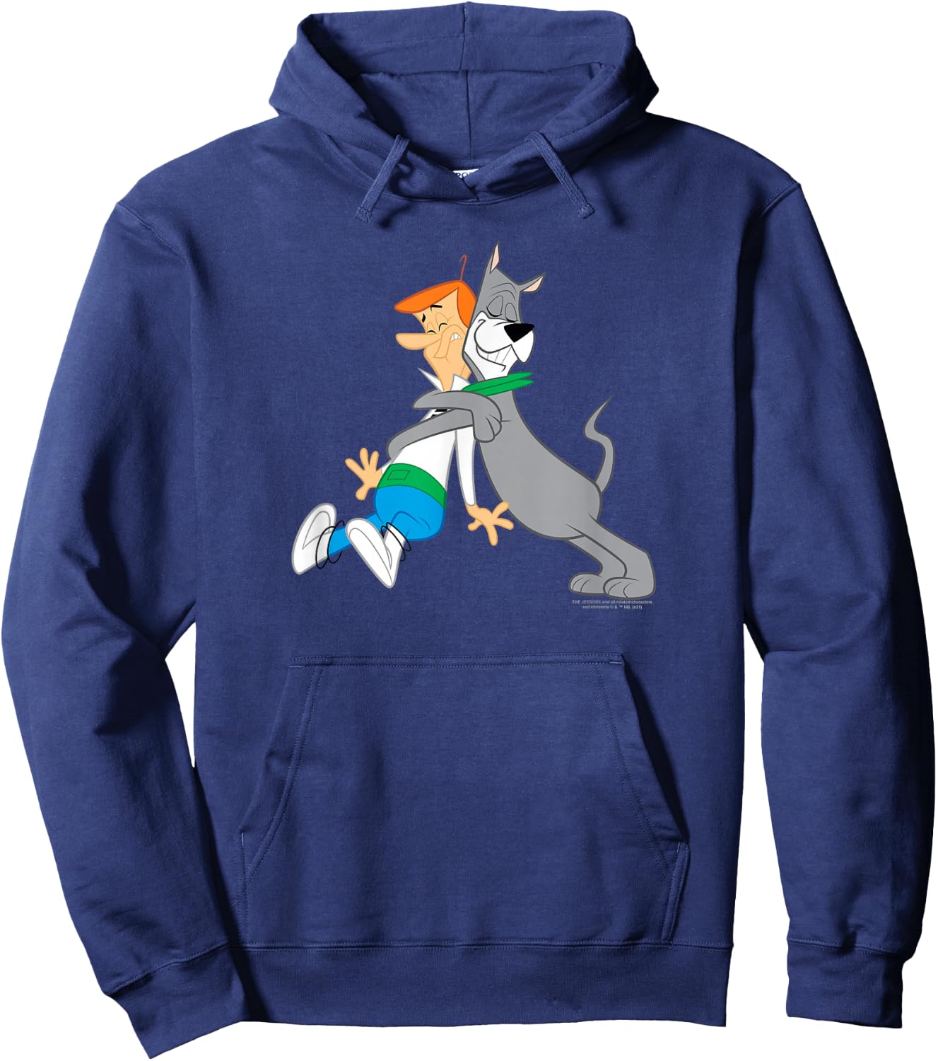 The Jetsons Astro Hugging George Hoodie - Hoodie | Navy