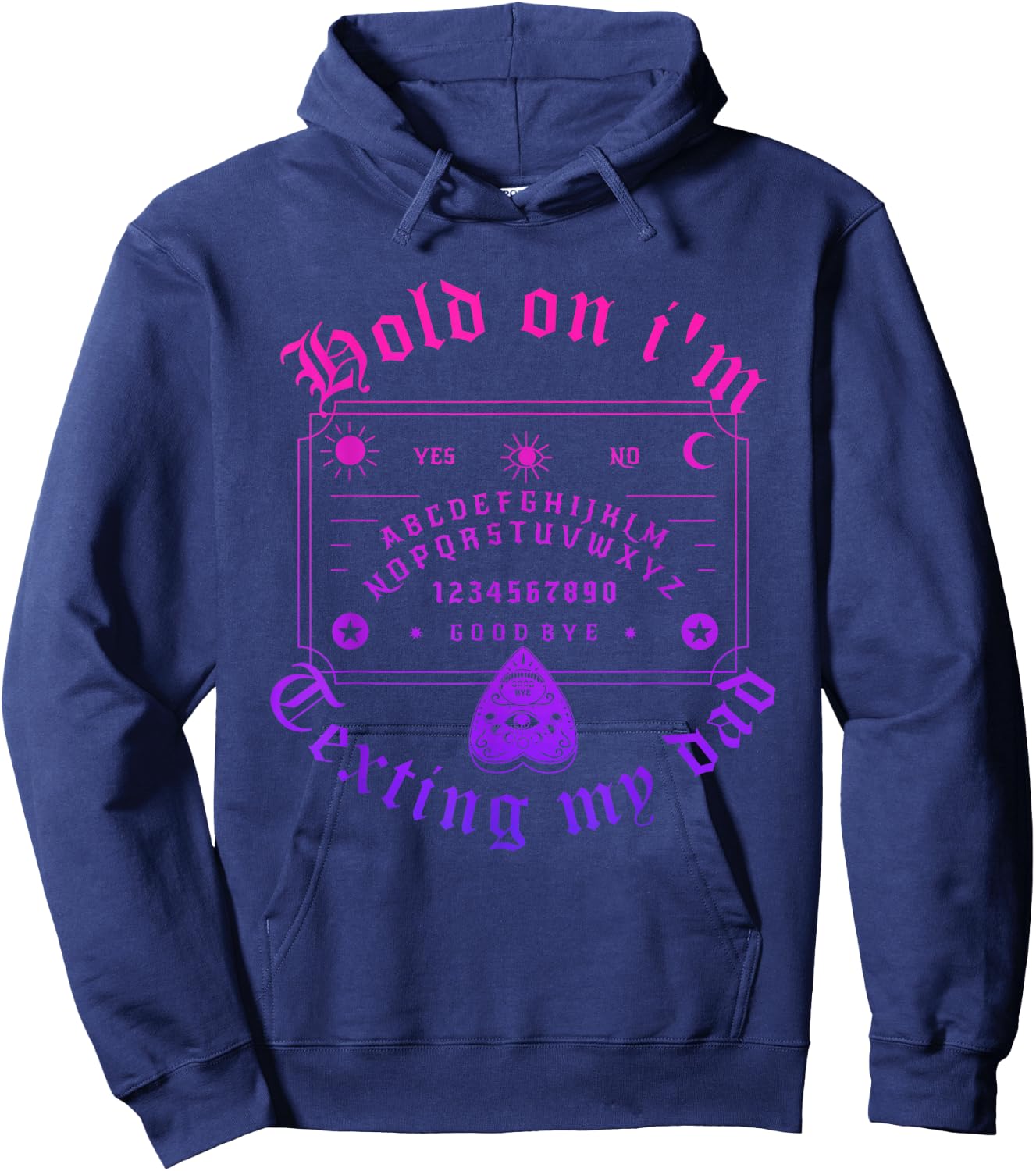Hold On I'm Texting My Dad Design Hoodie - Hoodie | Navy