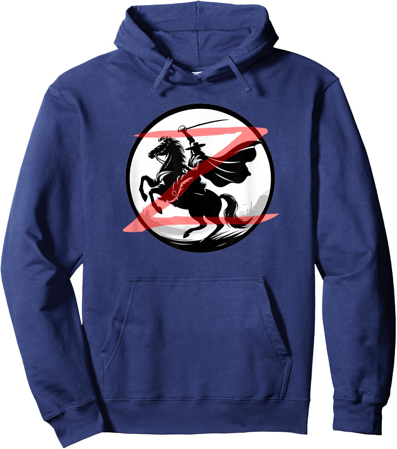 Zorro , grey, S Hoodie - Hoodie | Navy