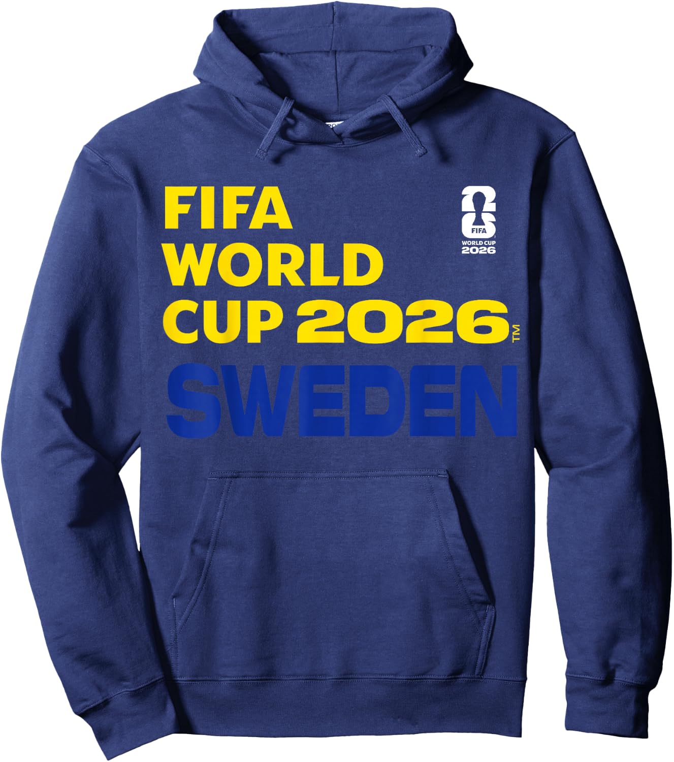 FIFA World CUP26 Sweden Block Letters Hoodie - Hoodie | Navy