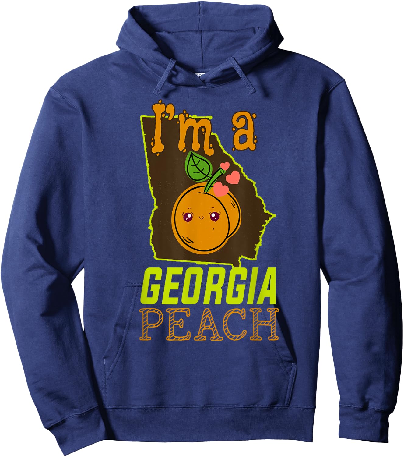 I Am A Georgia Peach Hoodie - Hoodie | Navy