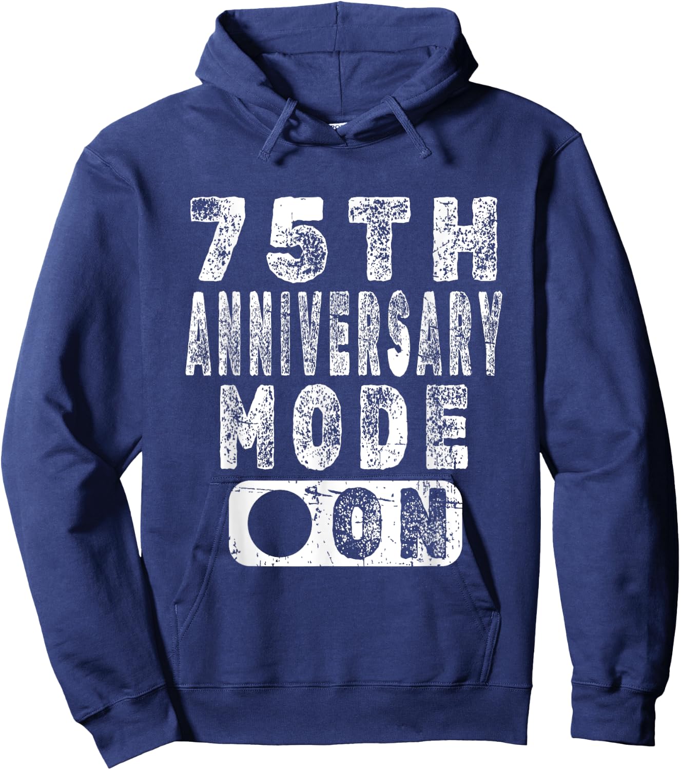 75th Anniversary Mode On Hoodie - Hoodie | Navy