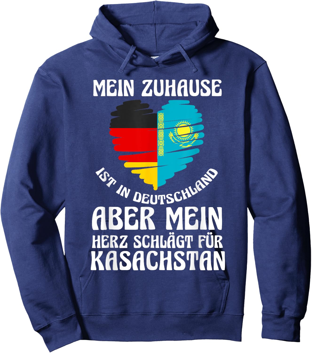 Kasachstan Deutschland Hoodie - Hoodie | Navy