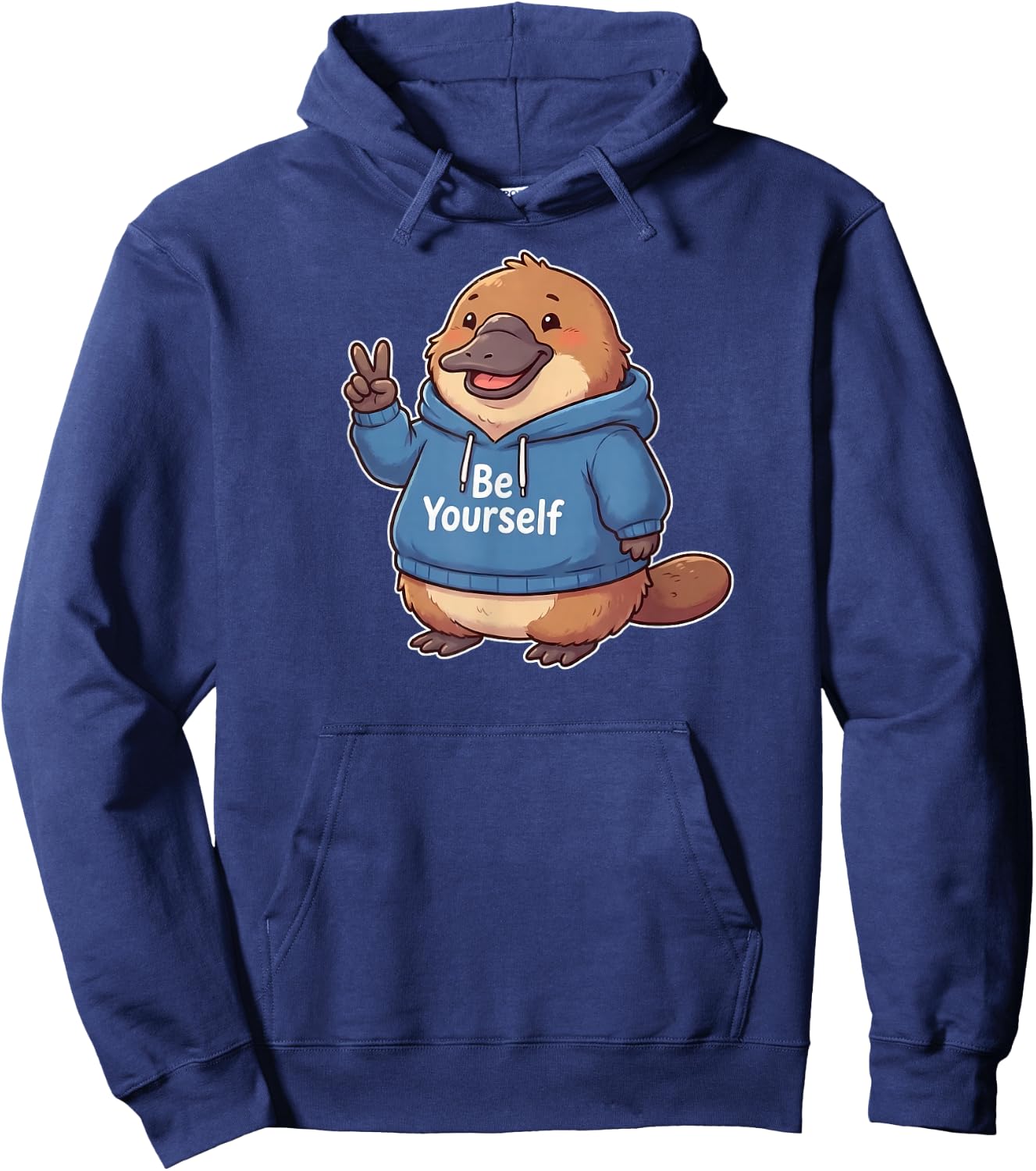 Be Yourself Cute Platypus Hoodie - Hoodie | Navy