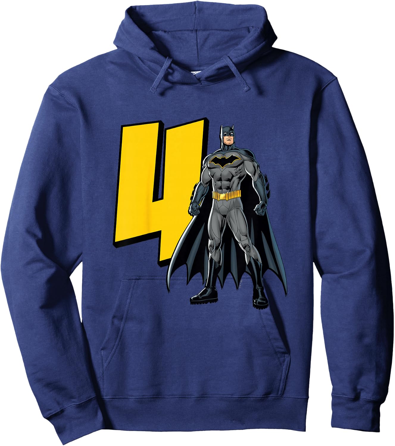 Kids Batman Super Hero 4th Birthday Hoodie - Hoodie | Navy
