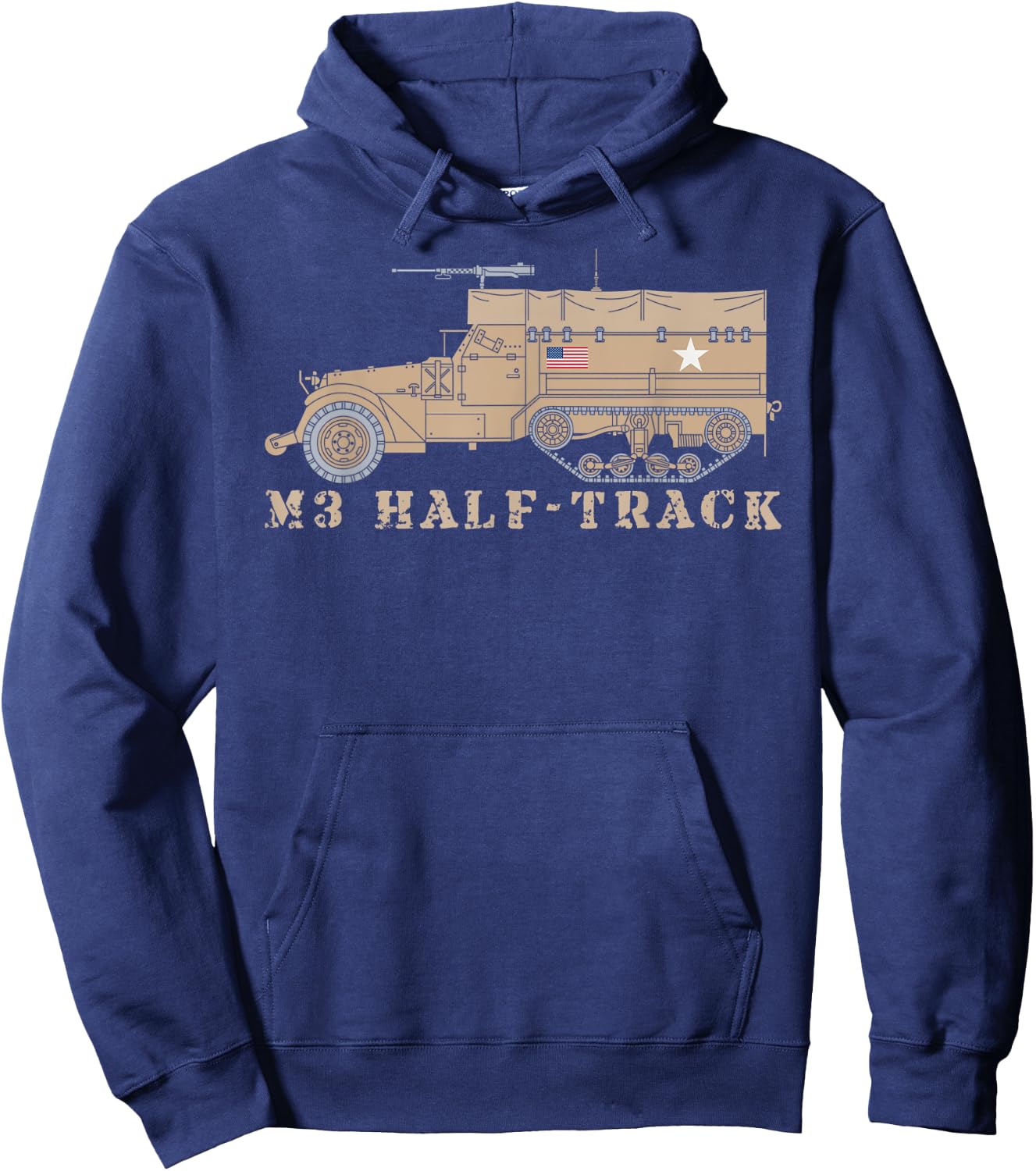 M3 Half Track WW2 American Military Truck Hoodie - Hoodie | Navy