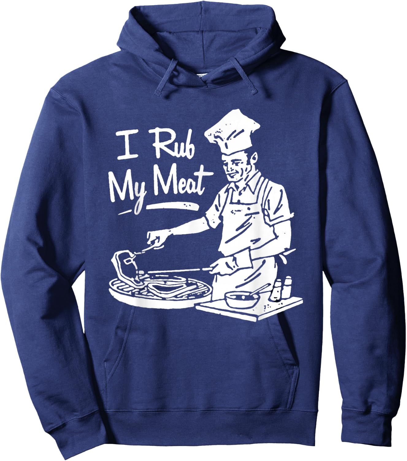 Chef I Rub My Meat Hoodie - Hoodie | Navy