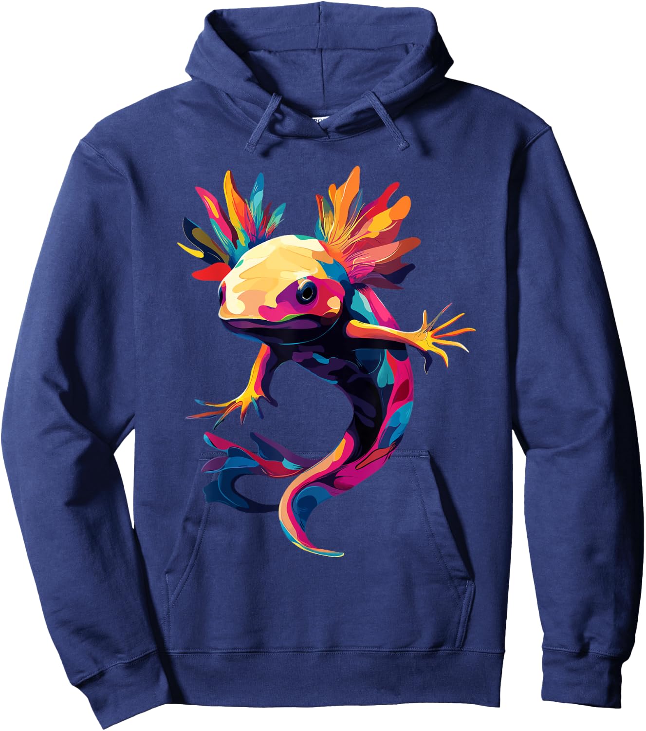 Axolotl Amphibian Color Pop Art Axolotl Lovers Hoodie - Hoodie | Navy