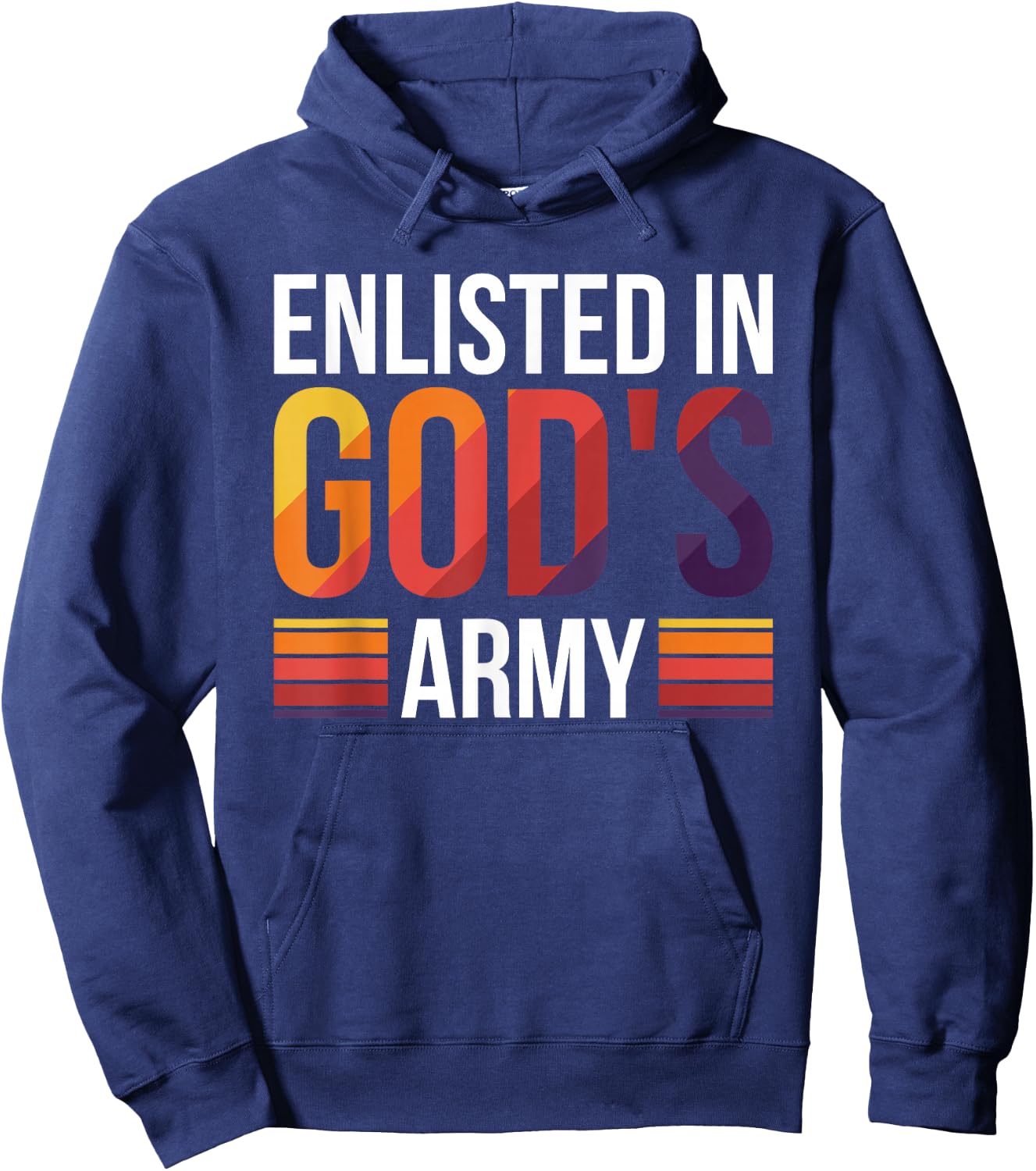 Enlisted In God's Army Hoodie - Hoodie | Navy
