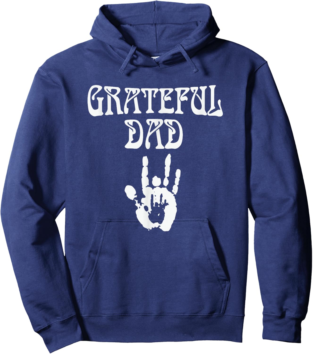 Dad Retro Distressed Grateful Dad Funny Hoodie - Hoodie | Navy