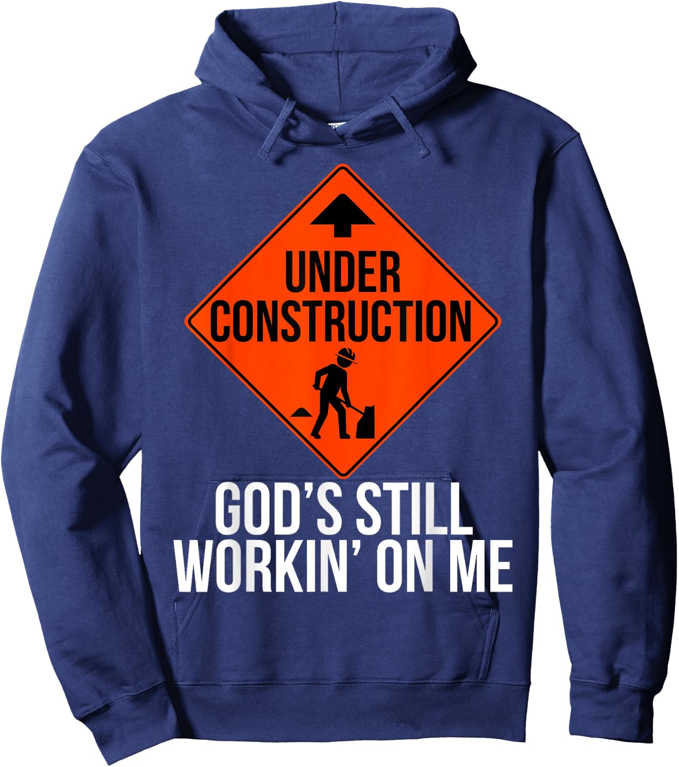 God's Still Working on me Hoodie - Hoodie | Navy
