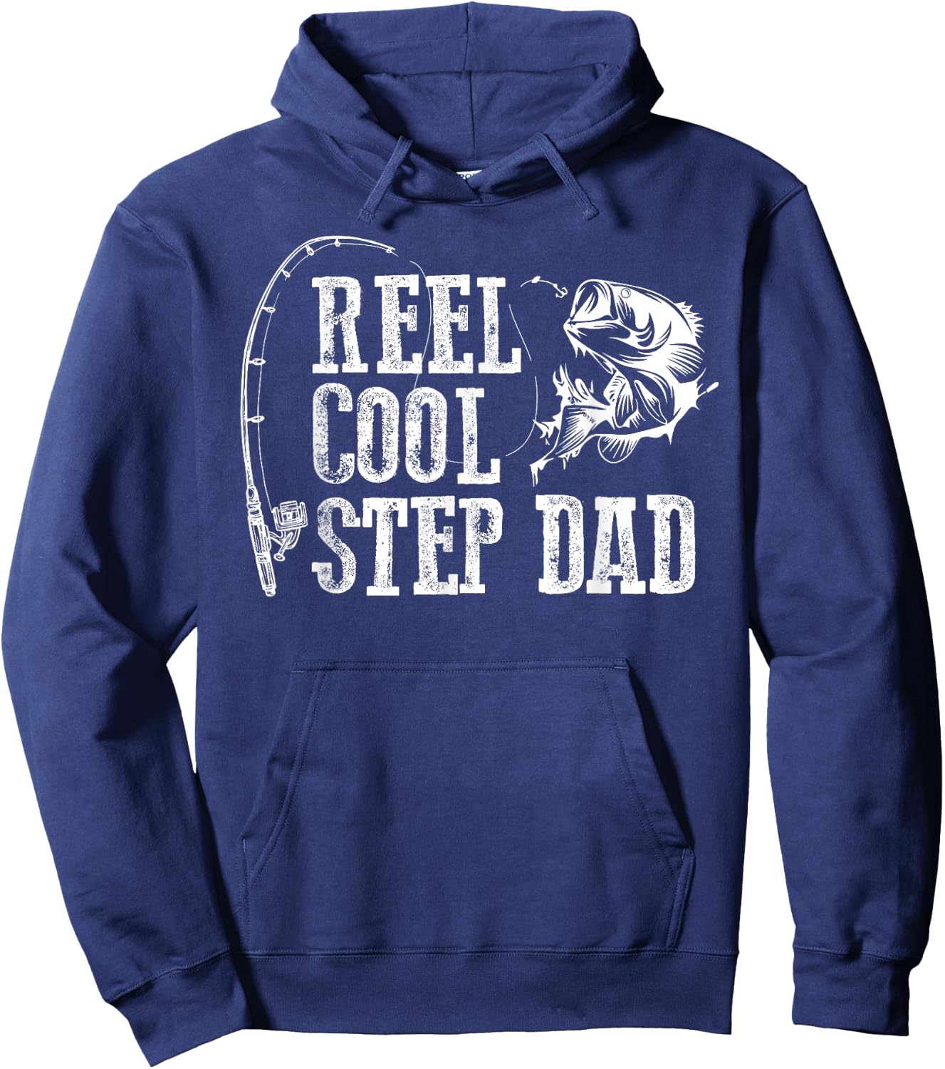 Stepfather Fishing: Roll Cool Stepfather Gift Hoodie - Hoodie | Navy