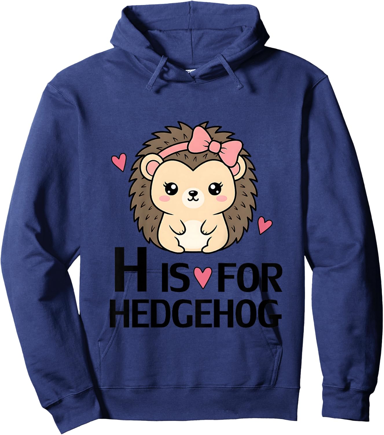 H is for Hedgehog Alphabet Hoodie - Hoodie | Navy