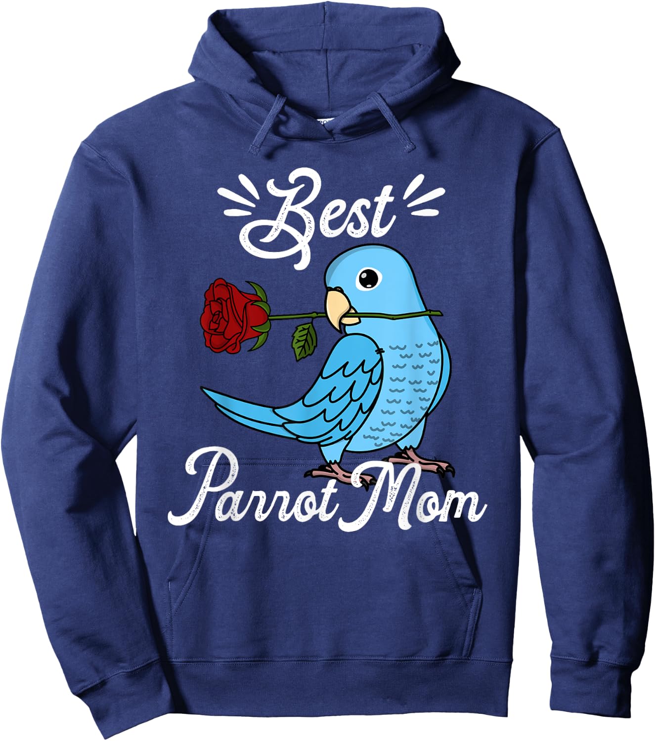 Best Parrot Mom I Blue Parrotlet Hoodie - Hoodie | Navy