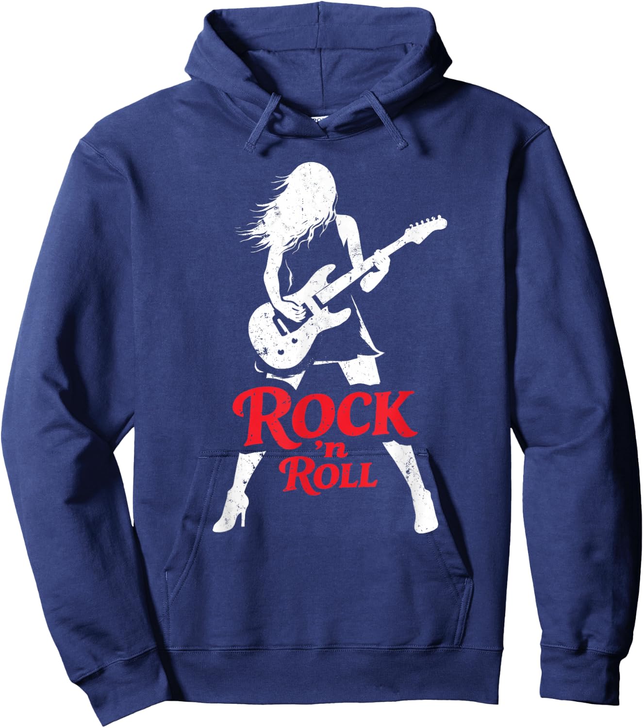 Rock'n Roll Girl Guitar Hoodie - Hoodie | Navy