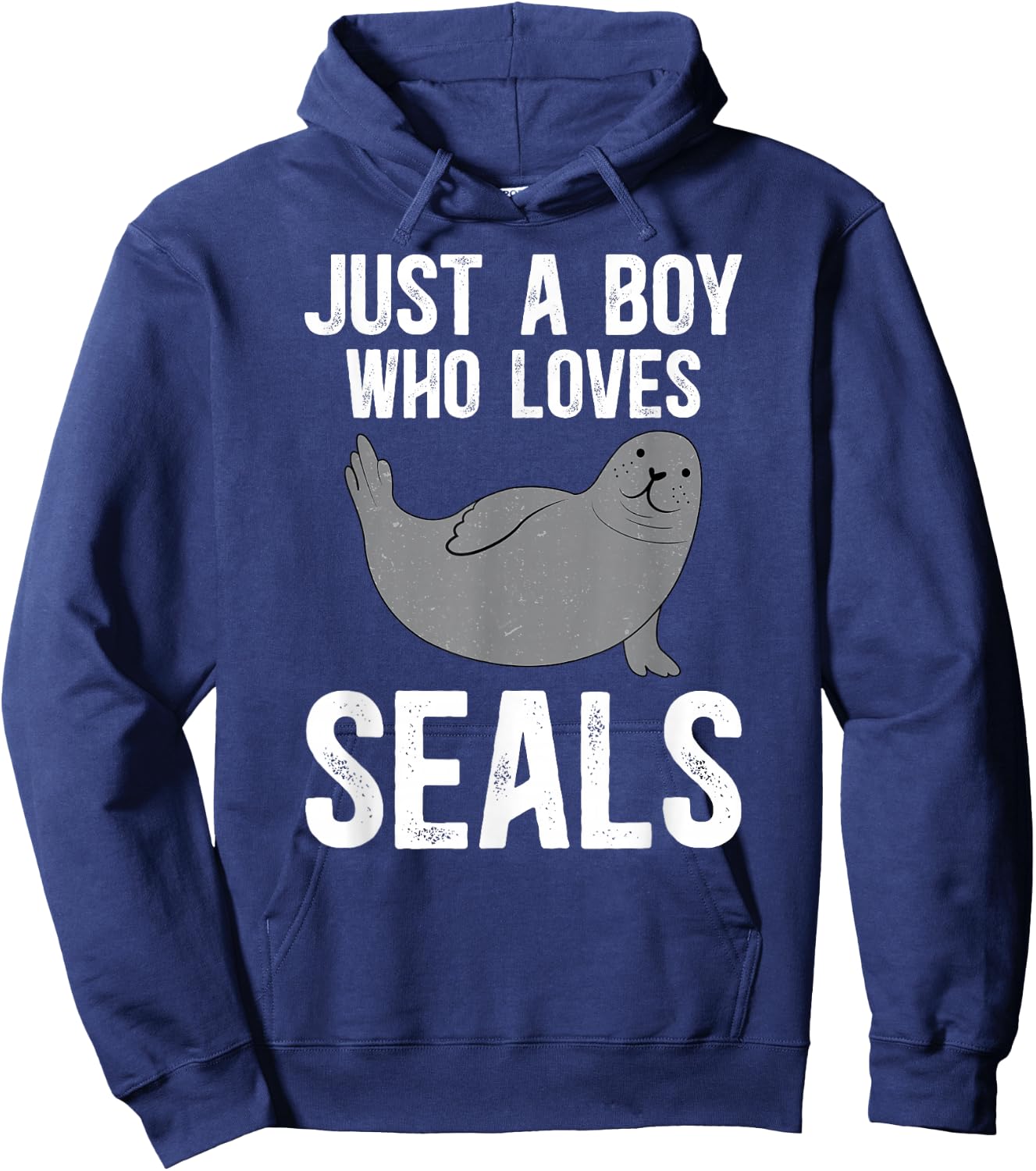 Boy Who Loves Seal Funny Seal Lover Seal Boy Hoodie - Hoodie | Navy