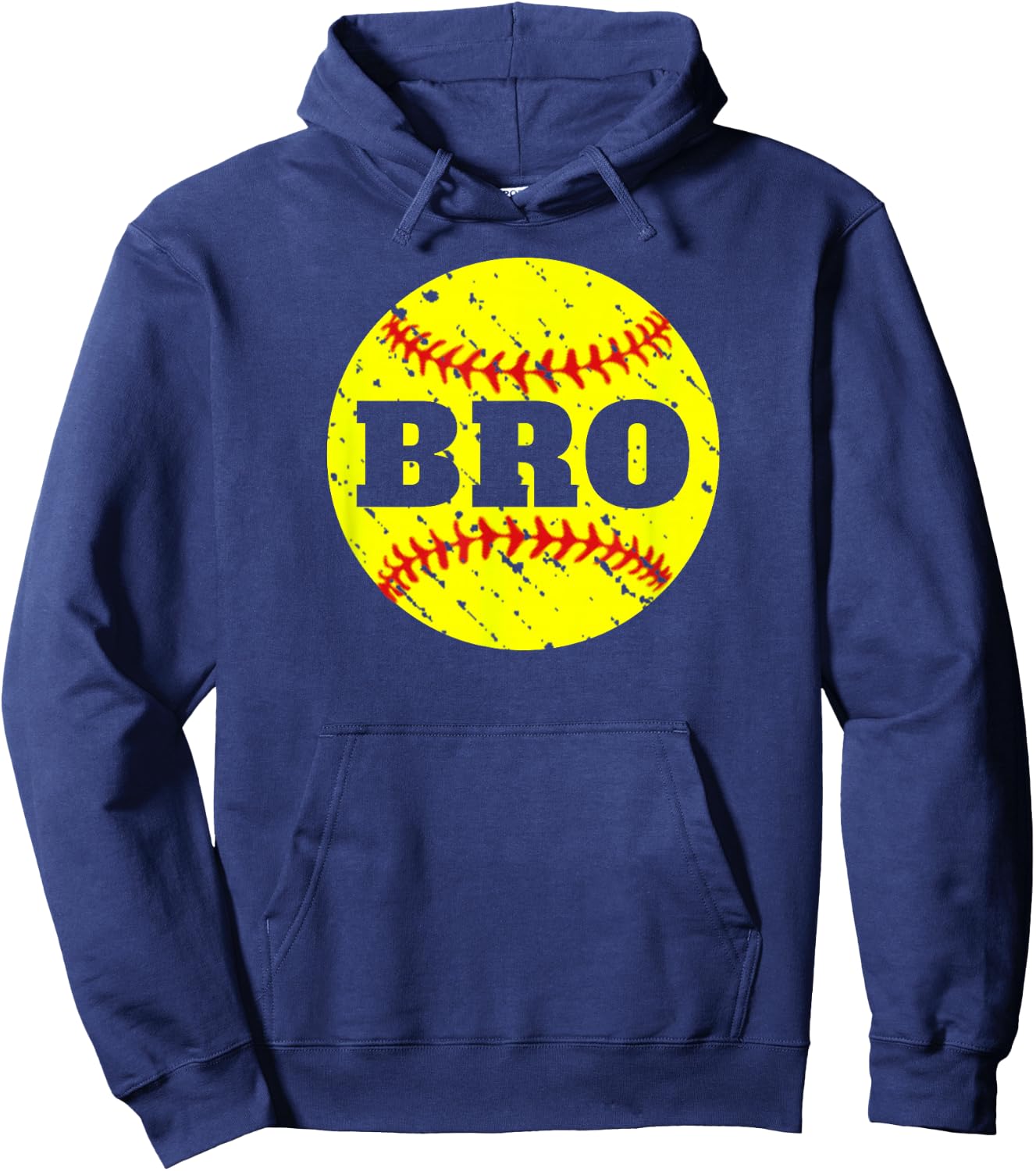 Girls Fastpitch Softball Brother Funny Hoodie - Hoodie | Navy