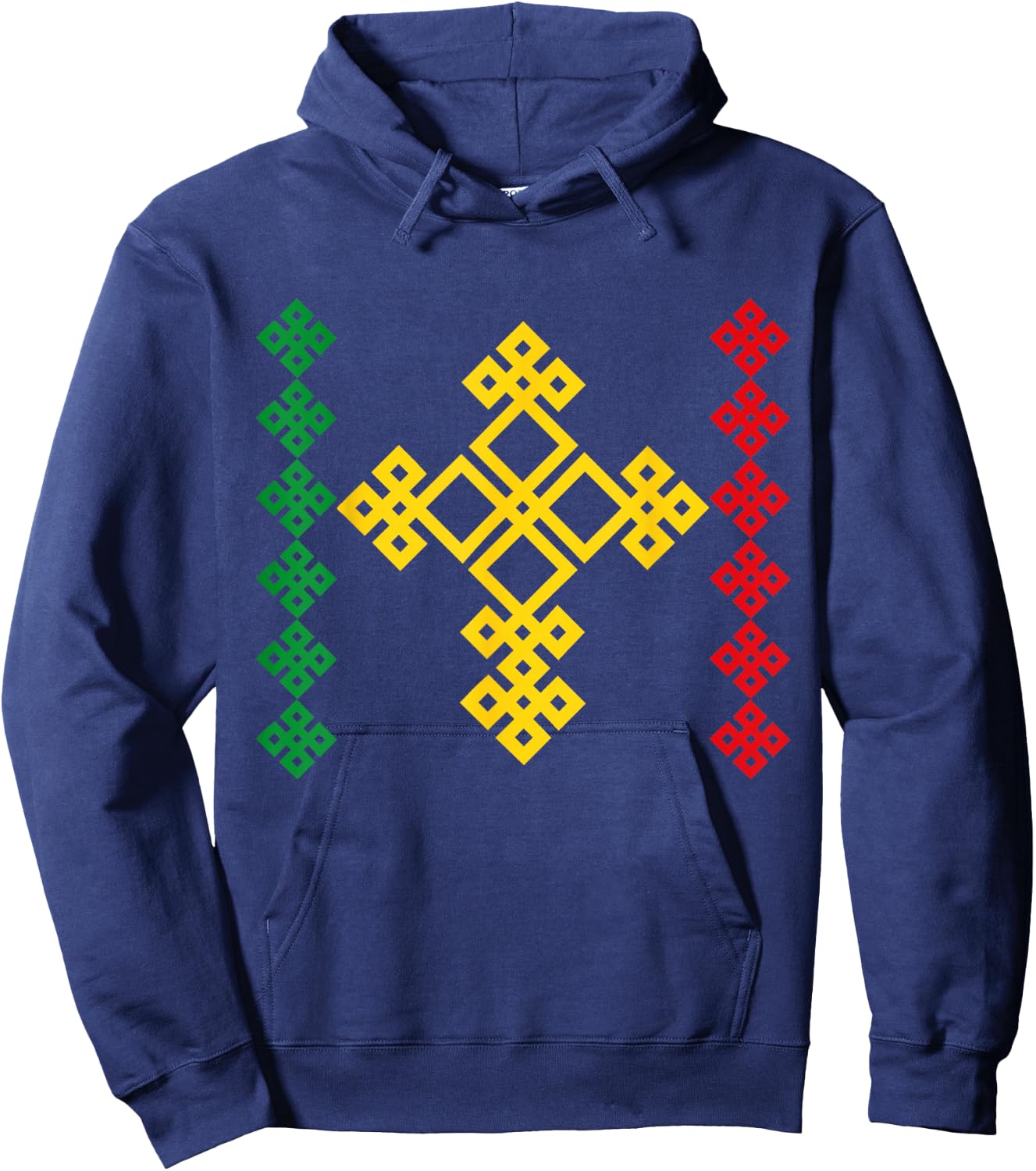 Ethiopian Cross Ethiopia , Black, S Hoodie - Hoodie | Navy