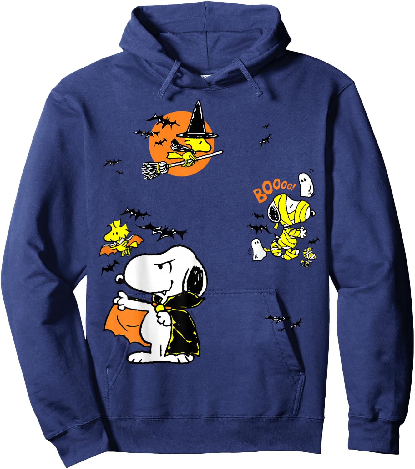 Snoopy and Woodstock Have Fun for Halloween Hoodie - Hoodie | Navy