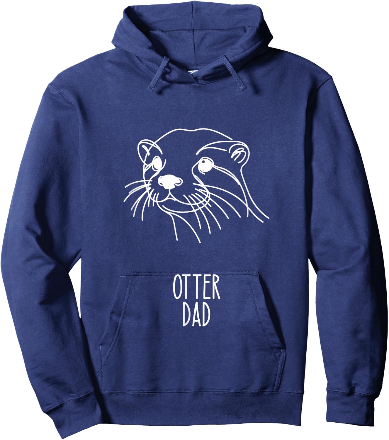 Line Art Best Otter Dad Men - Otter Hoodie - Hoodie | Navy