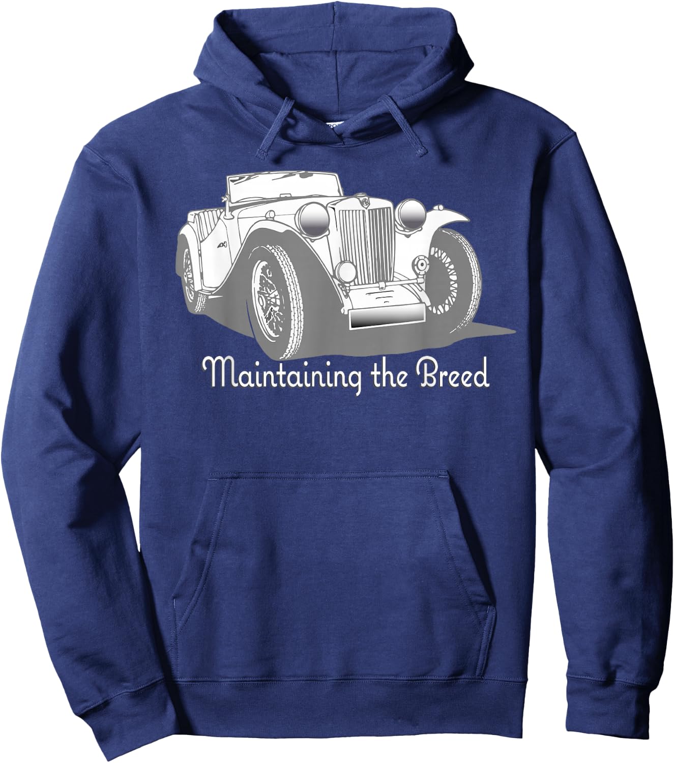 Classic MG TC Roadster Hoodie - Hoodie | Navy