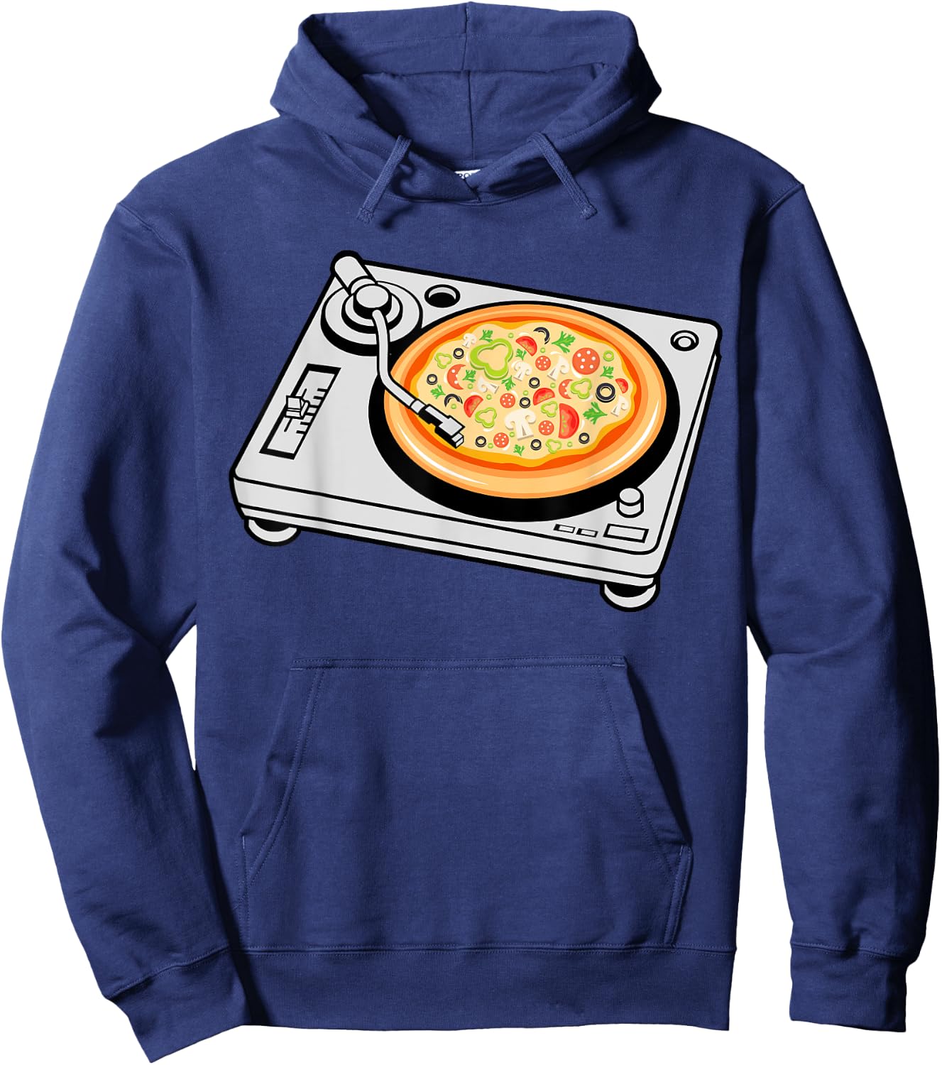 Pizza DJ Disc Jockey Hoodie - Hoodie | Navy
